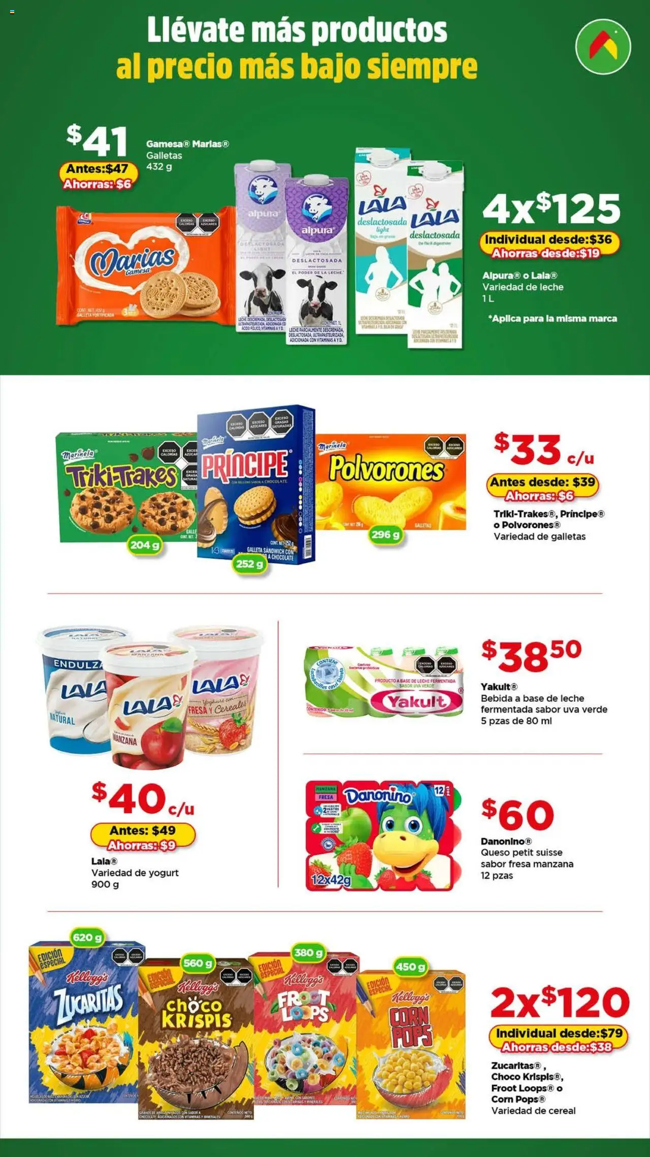 Nuevas ofertas de Bodega Aurrerá válidas en toda la República Mexicana desde el 14.10.2025. ¡Encuentra las mejores ofertas en Bodega Aurrerá folleto Aquí Sí te Alcanza! | Página: 2 | Productos: Azúcar, Queso, Uva, Cereales