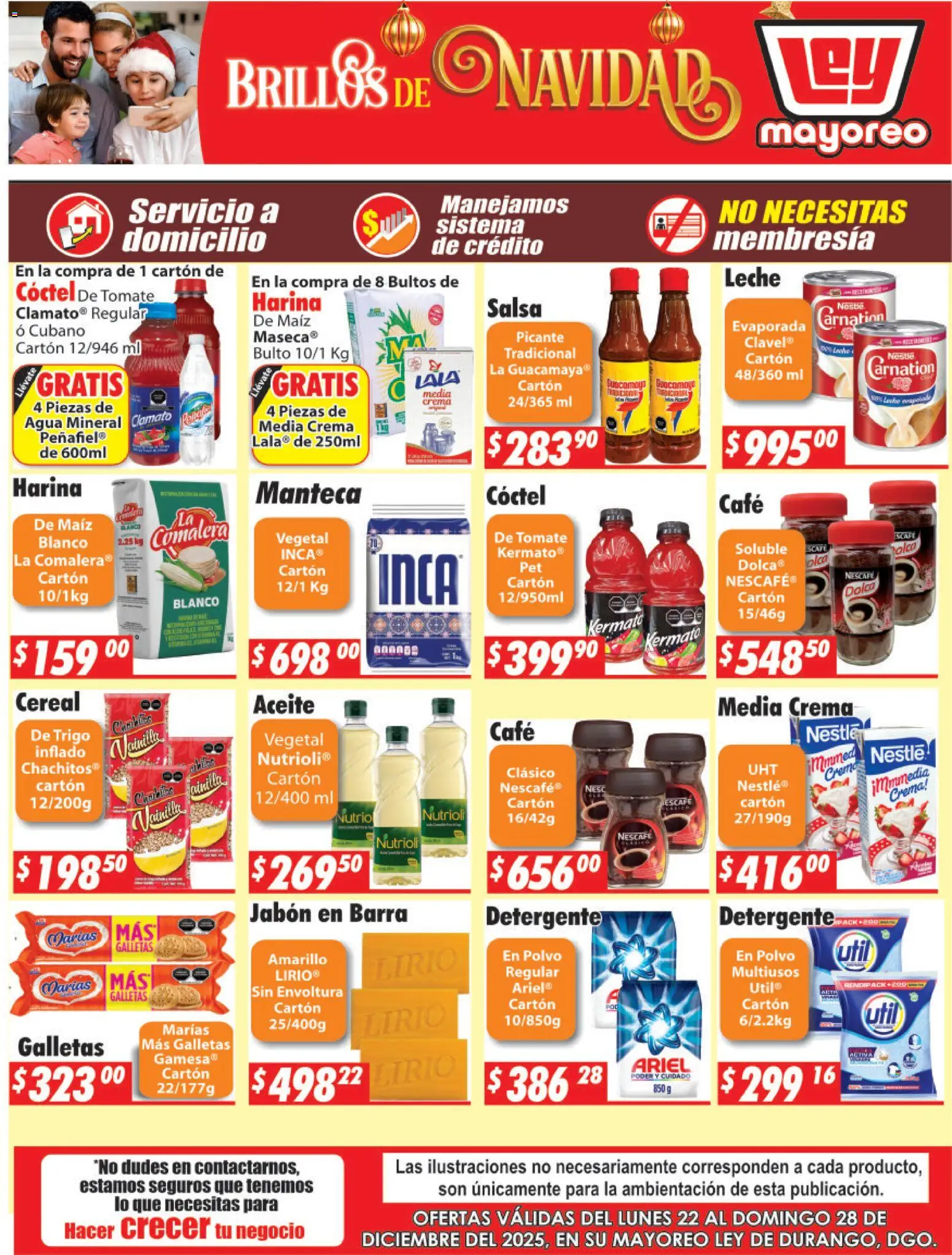 Nuevas ofertas de Casa Ley válidas en toda la República Mexicana desde el 22.12.2025. ¡Encuentra las mejores ofertas en Casa Ley folleto Durango! | Página: 1 | Productos: Maíz, Aceite, Galletas, Jabón