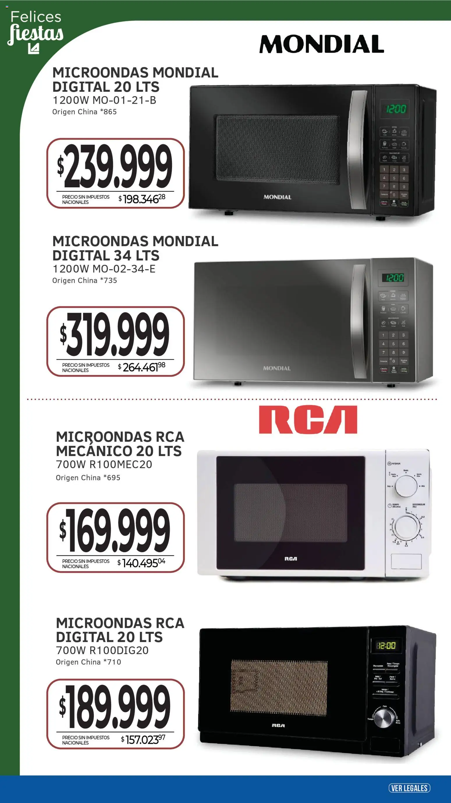 La Anonima Tecno Hogar Fiestas │ válido desde el 18.12.2025 | Página: 13 | Productos: Microondas