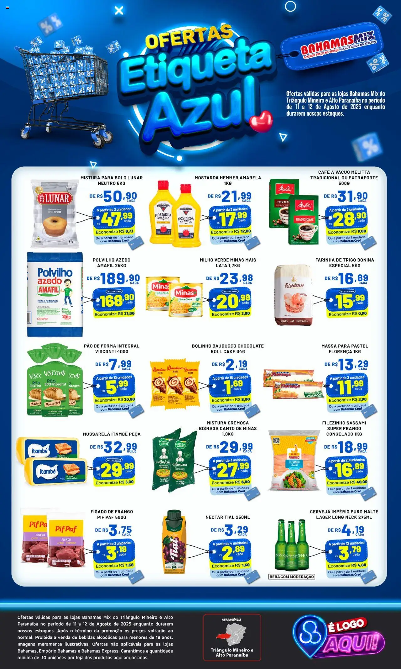 Bahamas Mix Folheto - válido de 11.08.2025 | Página: 1 | Produtos: Farinha de trigo, Cerveja, Massa, Mistura para bolo
