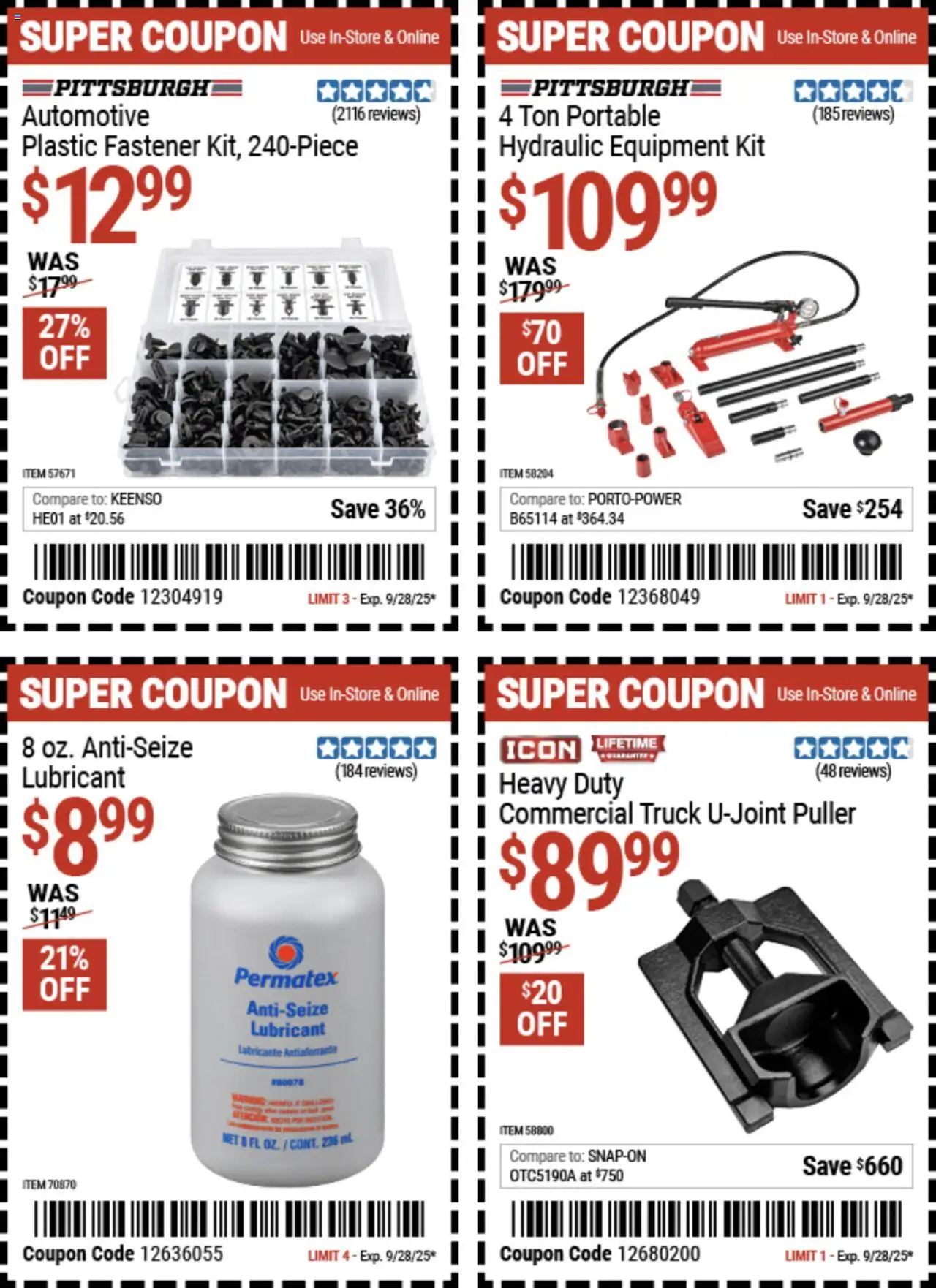 Harbor Freight Weekly Ad - valid from 15.09.2025 | Page: 17 | Products: Fastener