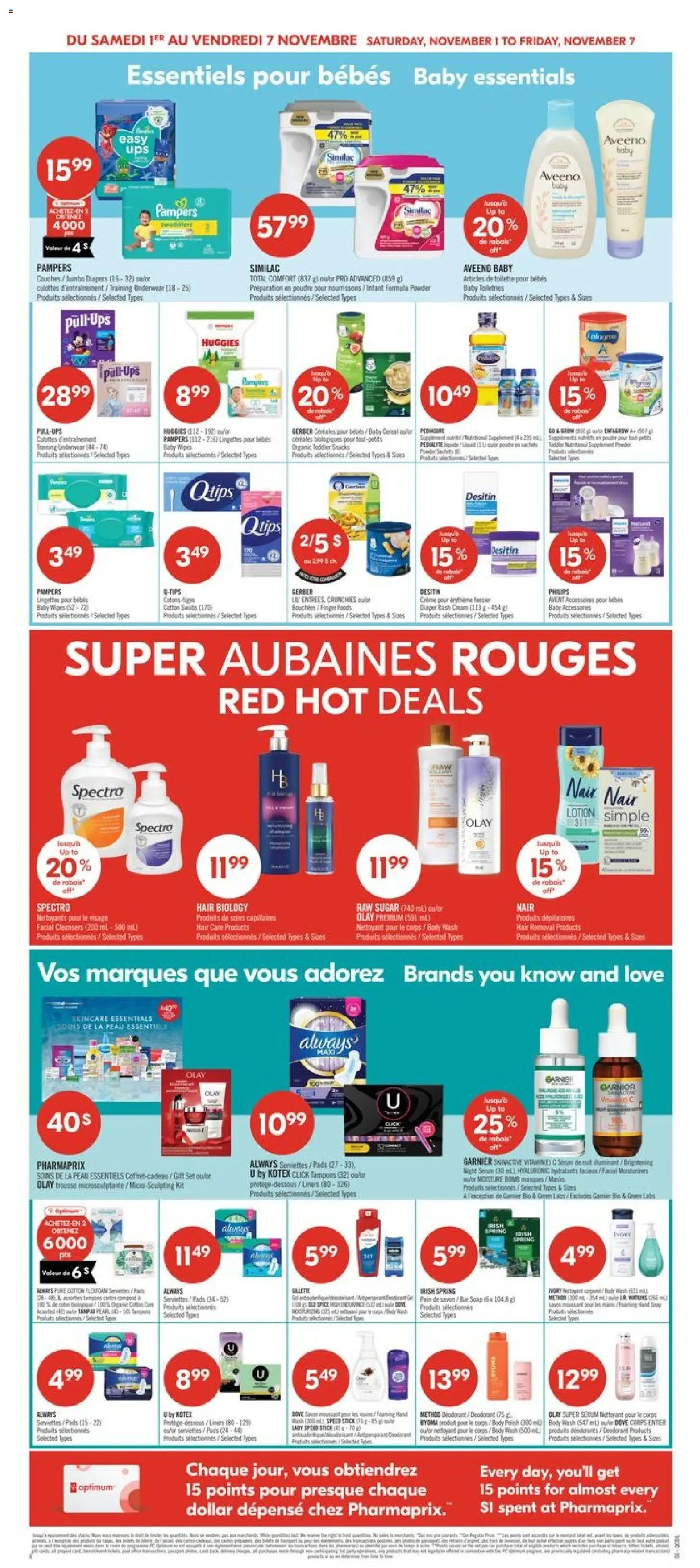 Pharmaprix flyer valid from 01.11.2025 | Page: 9 | Products: Cream, Deodorant, Toilette, Underwear