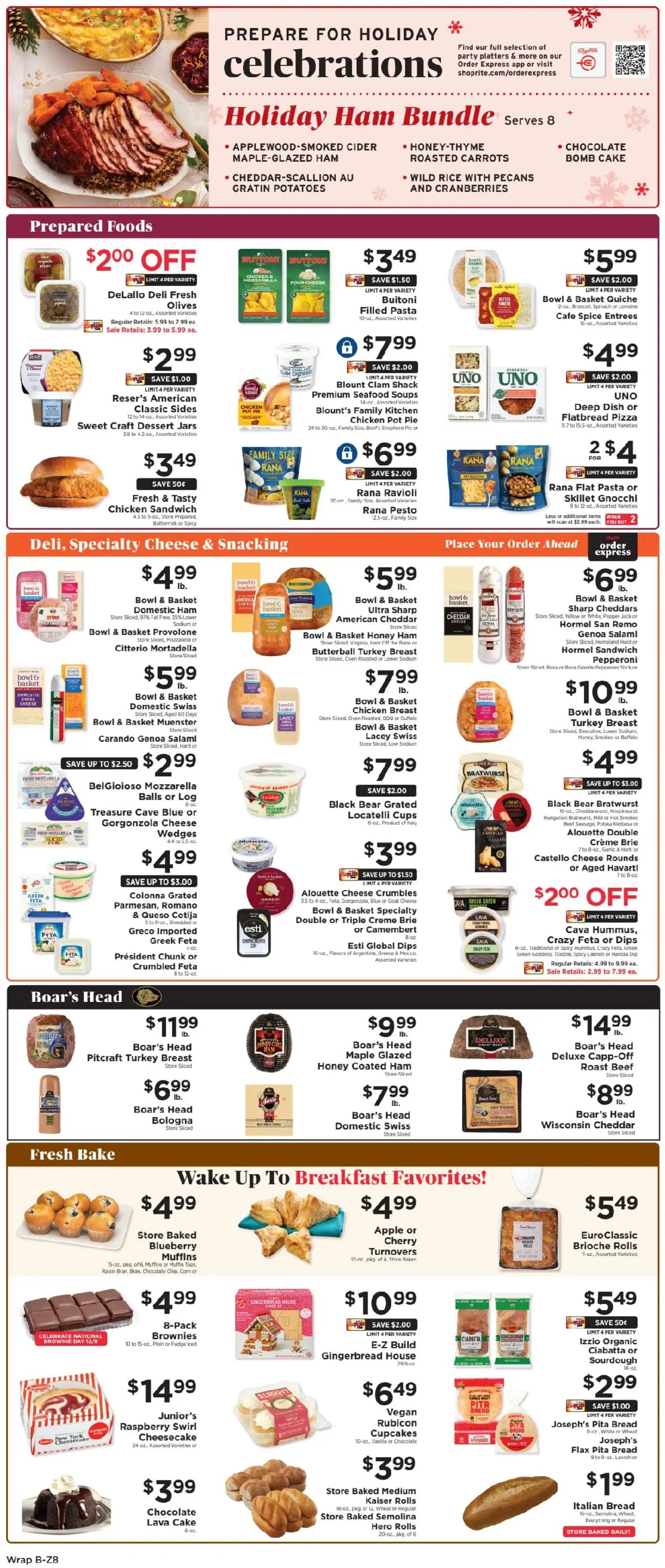 ShopRite Weekly Ad - valid from 04.12.2025 | Page: 12 | Products: Cheese, Chocolate, Pizza, Oven