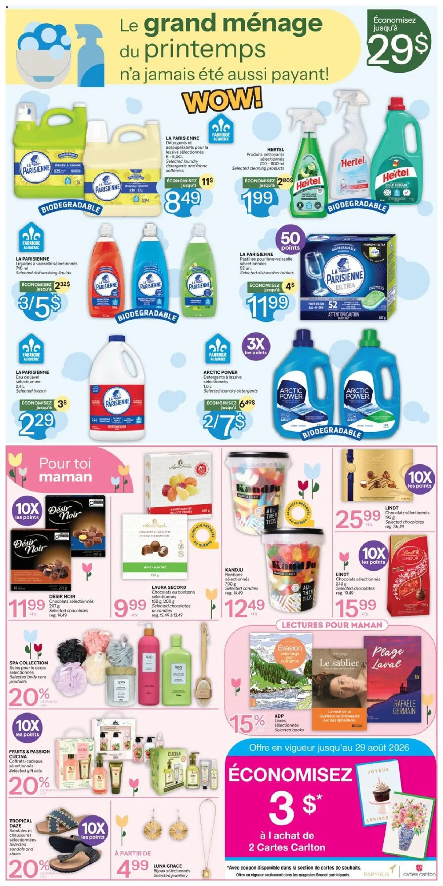 Brunet flyer valid from 30.04.2026 | Page: 3 | Products: Sandals, Candies, Dishwasher, Shoes