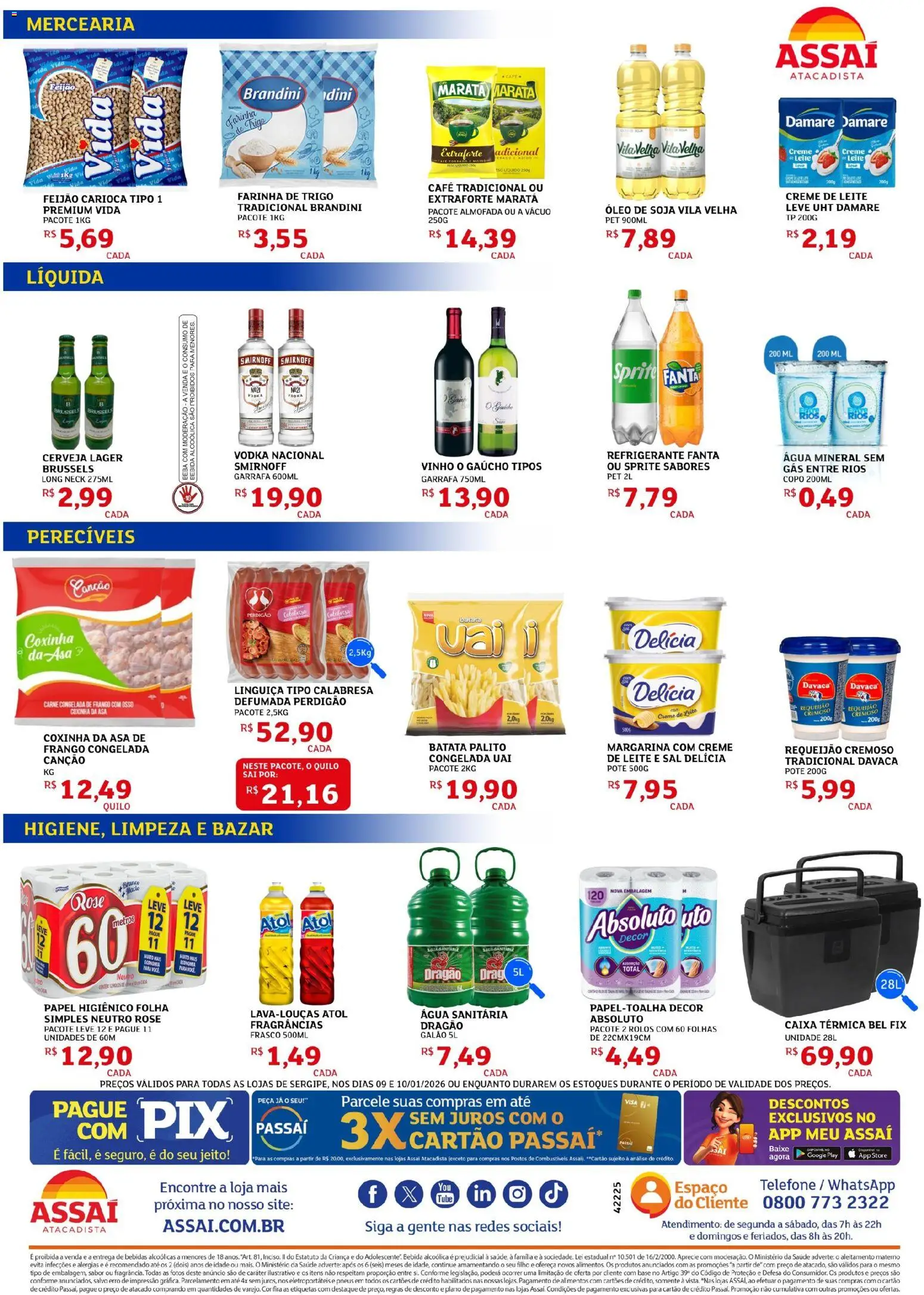 Assaí Atacadista Folheto - válido de 09.01.2026 | Página: 2 | Produtos: Caixa, Óleo, Carne, Creme