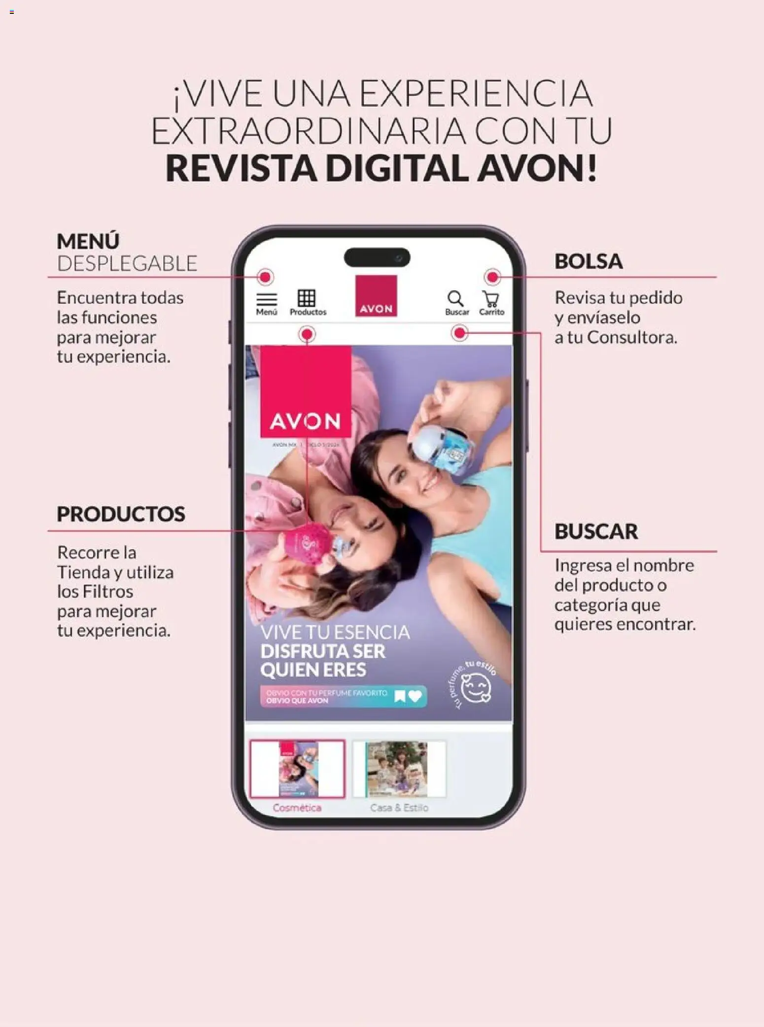 Nuevas ofertas de AVON válidas en toda la República Mexicana desde el 20.12.2025. ¡Encuentra las mejores ofertas en AVON campaña 1 2026! | Página: 2 | Productos: Bolsa, Perfume