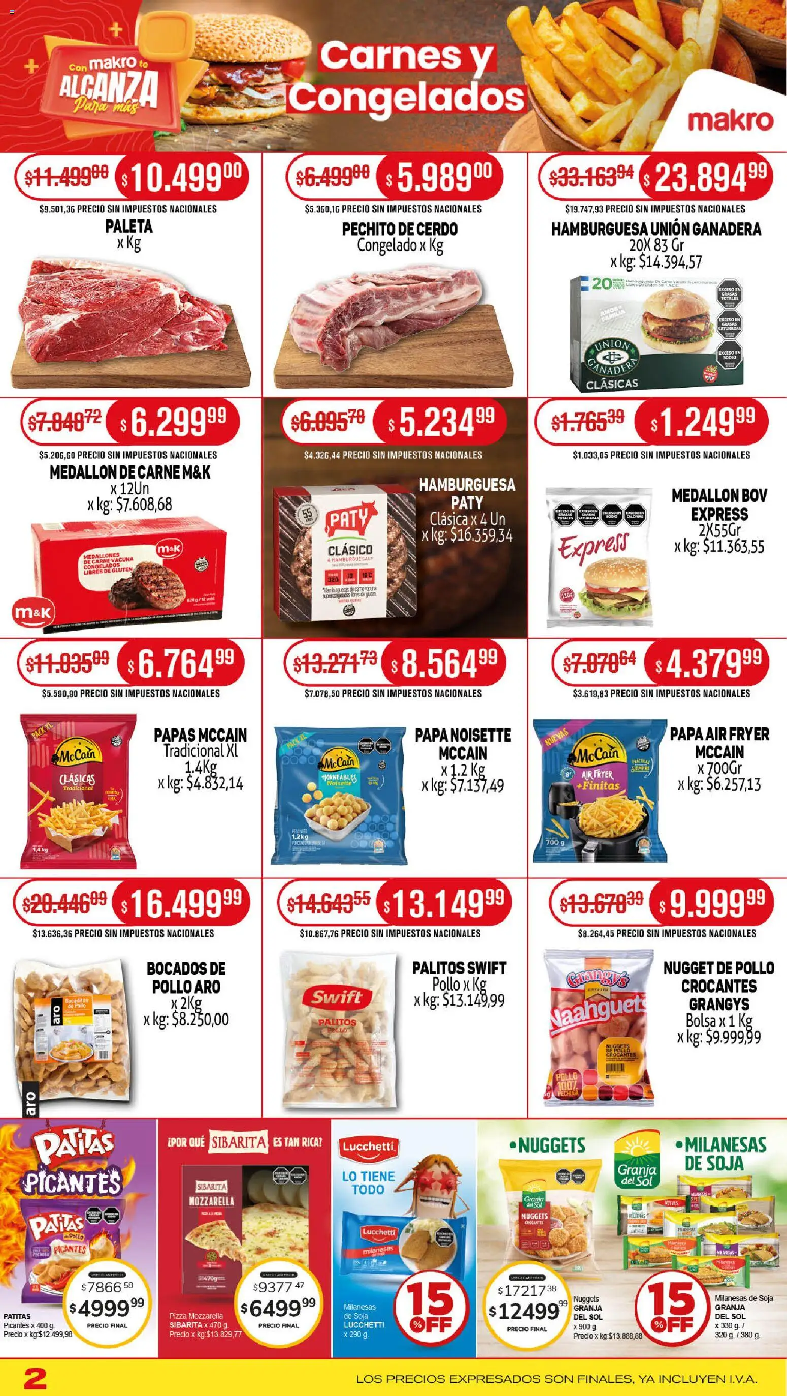 Makro ofertas │ válido desde el 30.10.2025 | Página: 2 | Productos: Peso, Pollo, Papa, Paleta