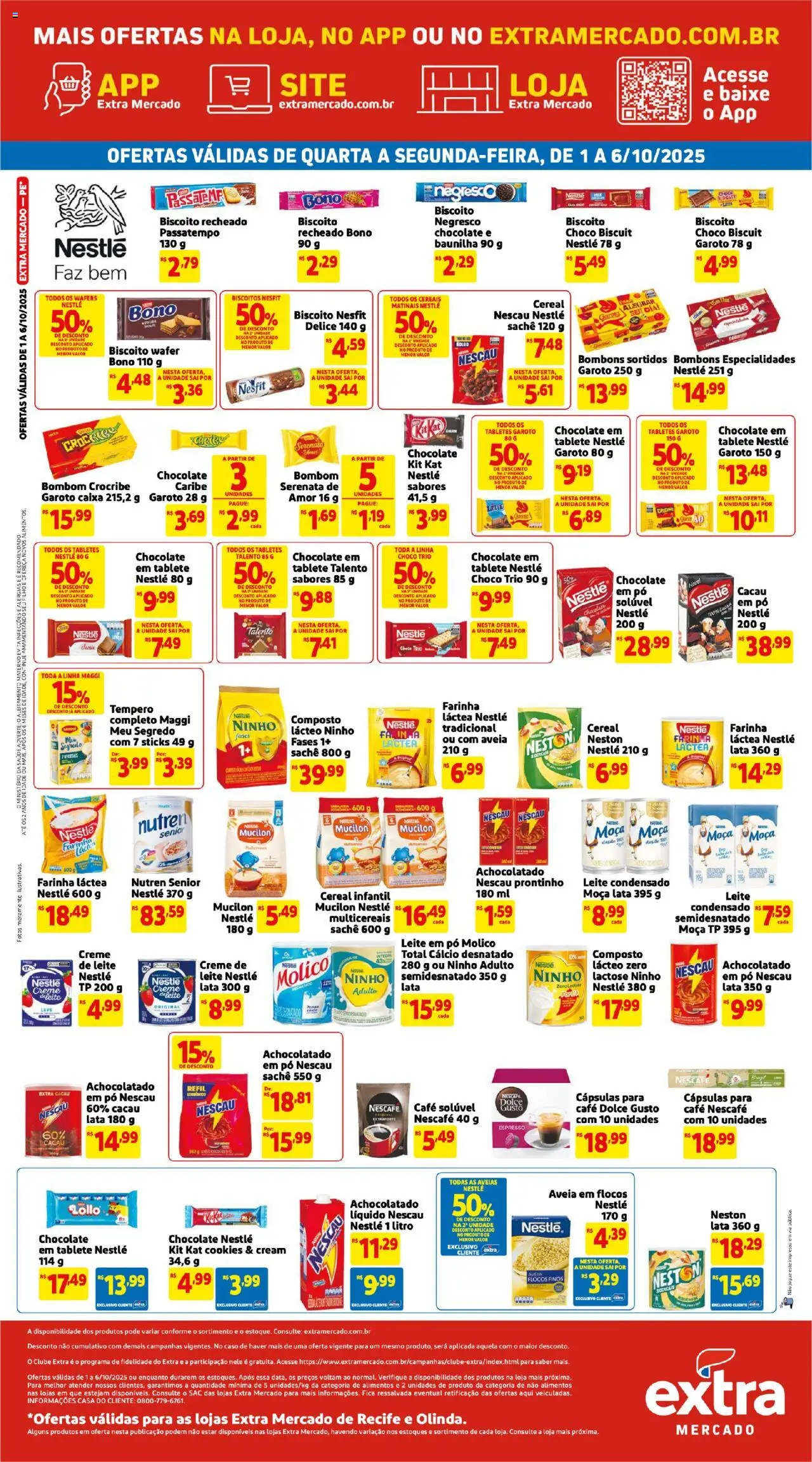Extra Folheto - válido de 01.10.2025 | Página: 4 | Produtos: Pó, Biscoitos, Biscoito recheado, Leite em pó