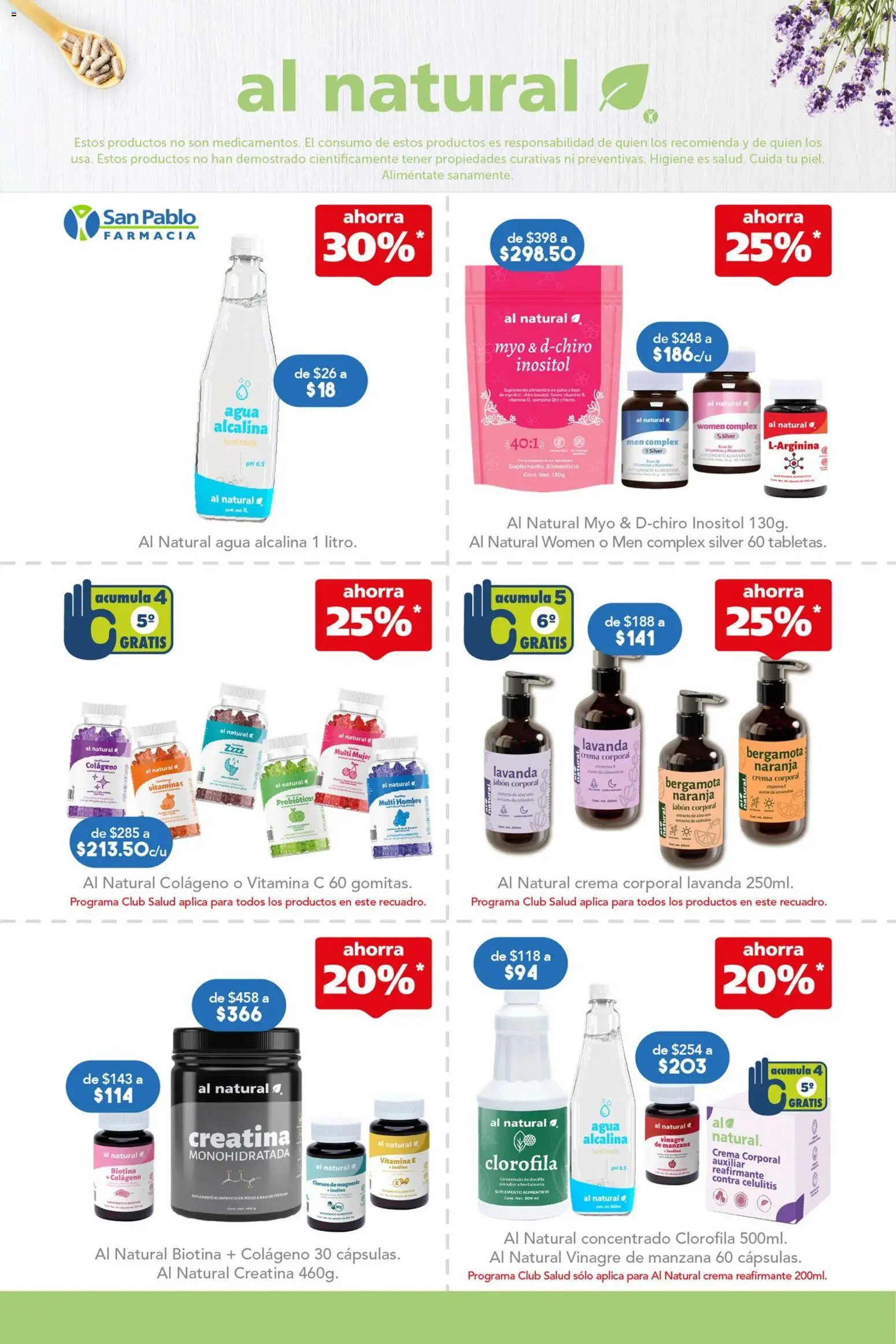 Nuevas ofertas de Farmacia San Pablo válidas en toda la República Mexicana desde el 22.03.2026. ¡Encuentra las mejores ofertas en Farmacia San Pablo catálogo! | Página: 9 | Productos: Manzana, Agua, Polvo, Jabón