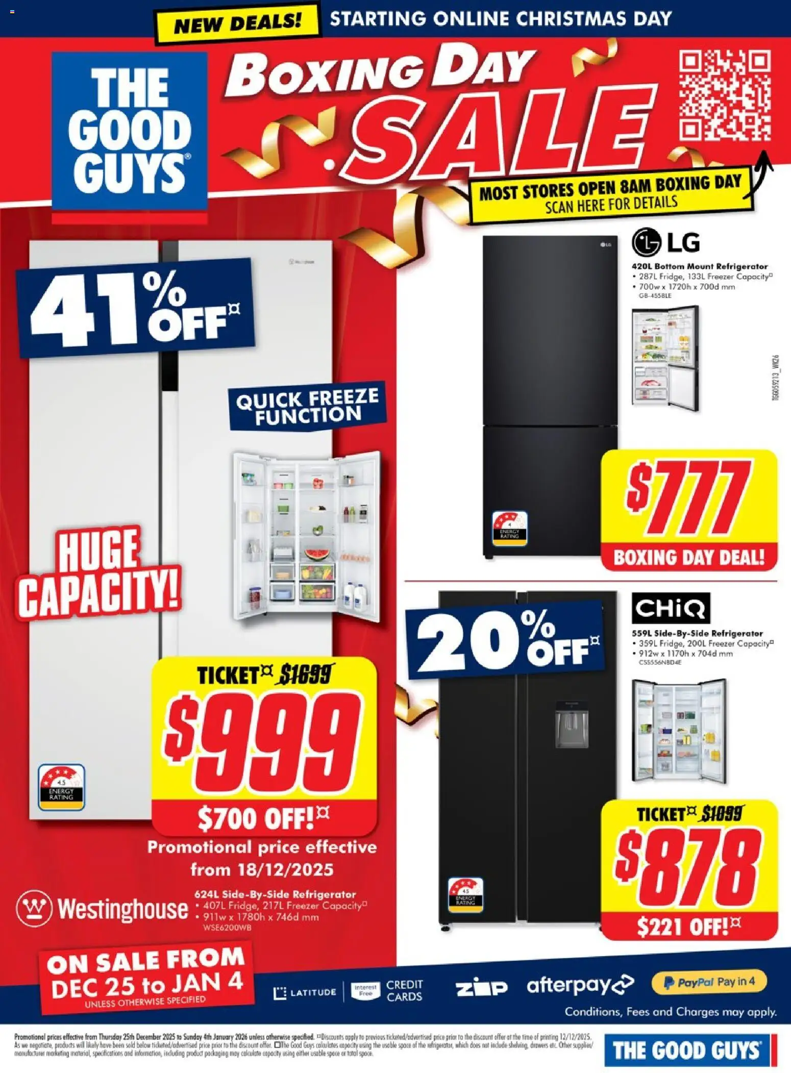 The Good Guys catalogue - valid from 24.12.2025 | Page: 6 | Products: Freezer, Refrigerator