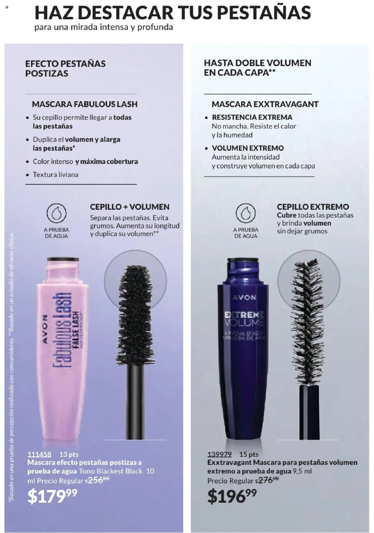 Nuevas ofertas de AVON válidas en toda la República Mexicana desde el 17.03.2025. ¡Encuentra las mejores ofertas en AVON campaña 7 2025! | Página: 46 | Productos: Cepillo, Máscara, Agua, Pestañas postizas