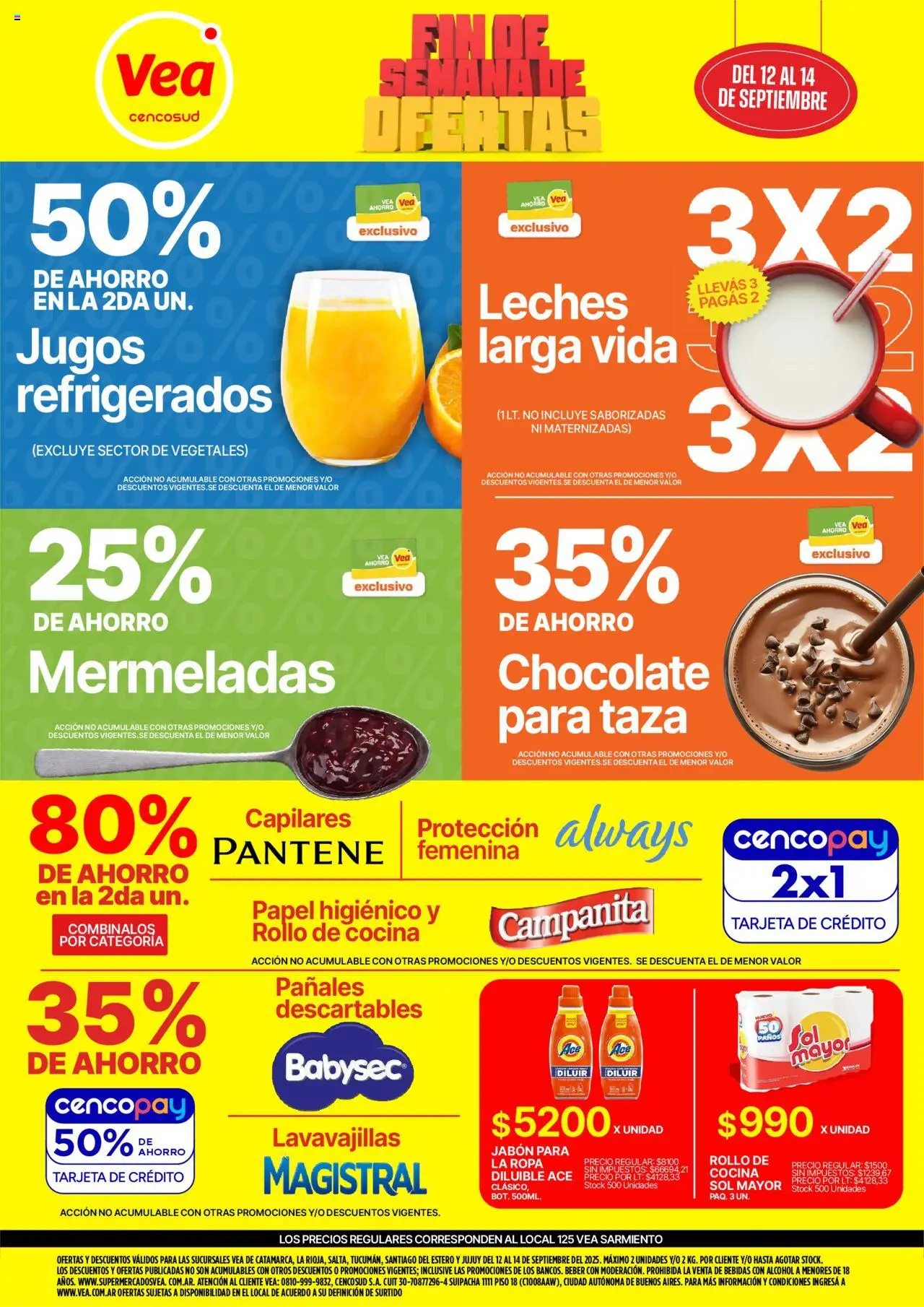 Vea ofertas │ válido desde el 12.09.2025 | Página: 1 | Productos: Papel higiénico, Lavavajillas, Chocolate, Pañales