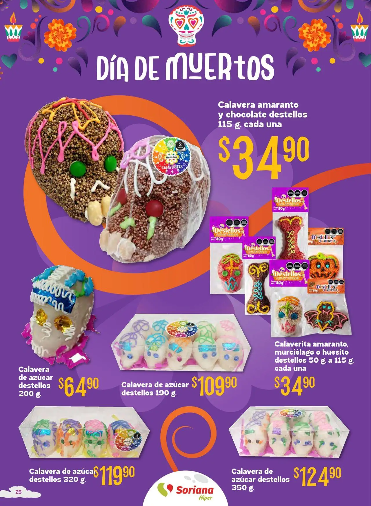 Nuevas ofertas de Soriana válidas en toda la República Mexicana desde el 16.10.2025. ¡Encuentra las mejores ofertas en Soriana - Halloween y Día de muertos Híper Nacional! | Página: 25 | Productos: Azúcar, Chocolate