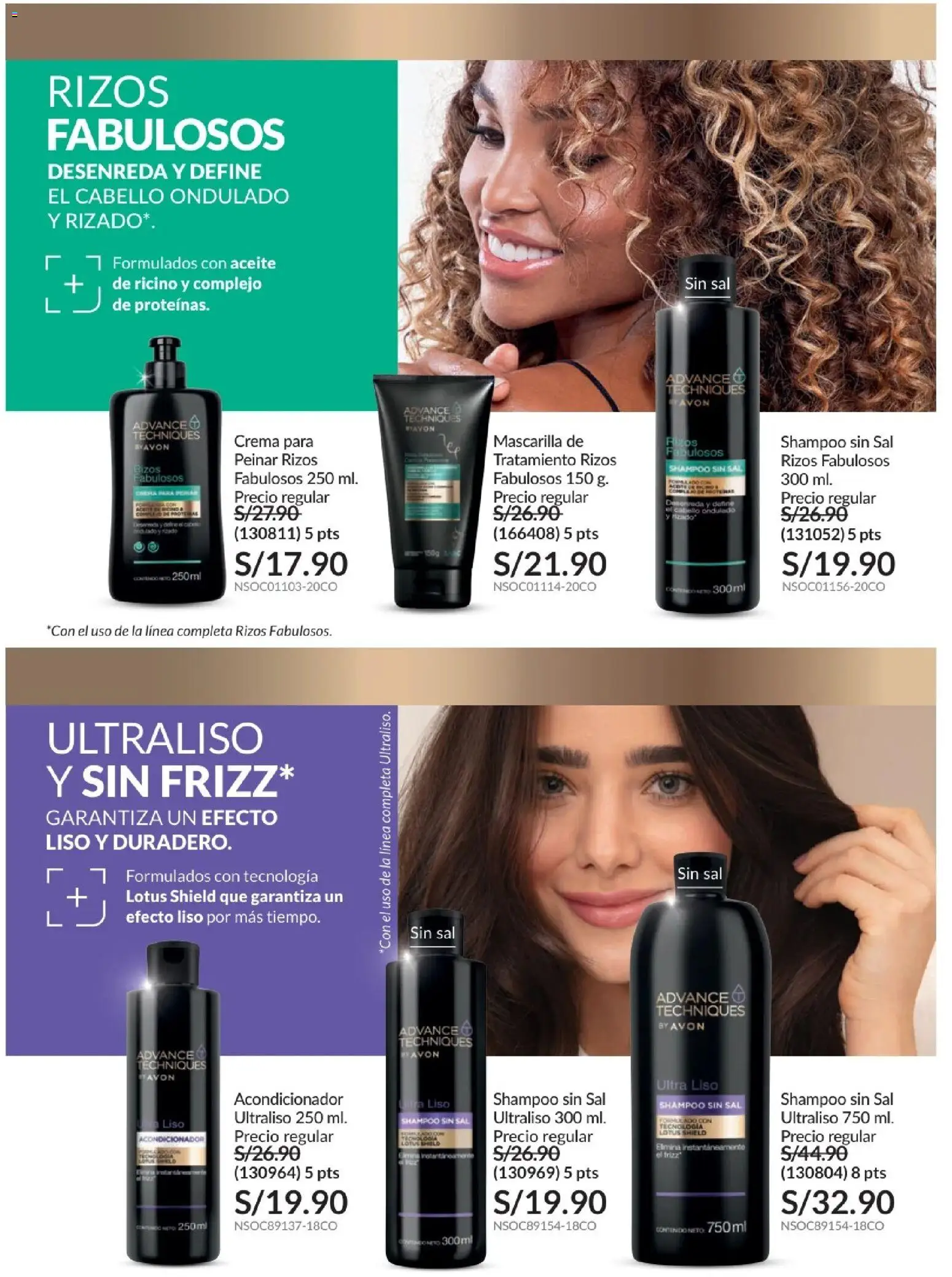 Catálogo Avon válido desde 01.01.2026 | Página: 152 | Productos: Shampoo, Acondicionador, Aceite, Crema