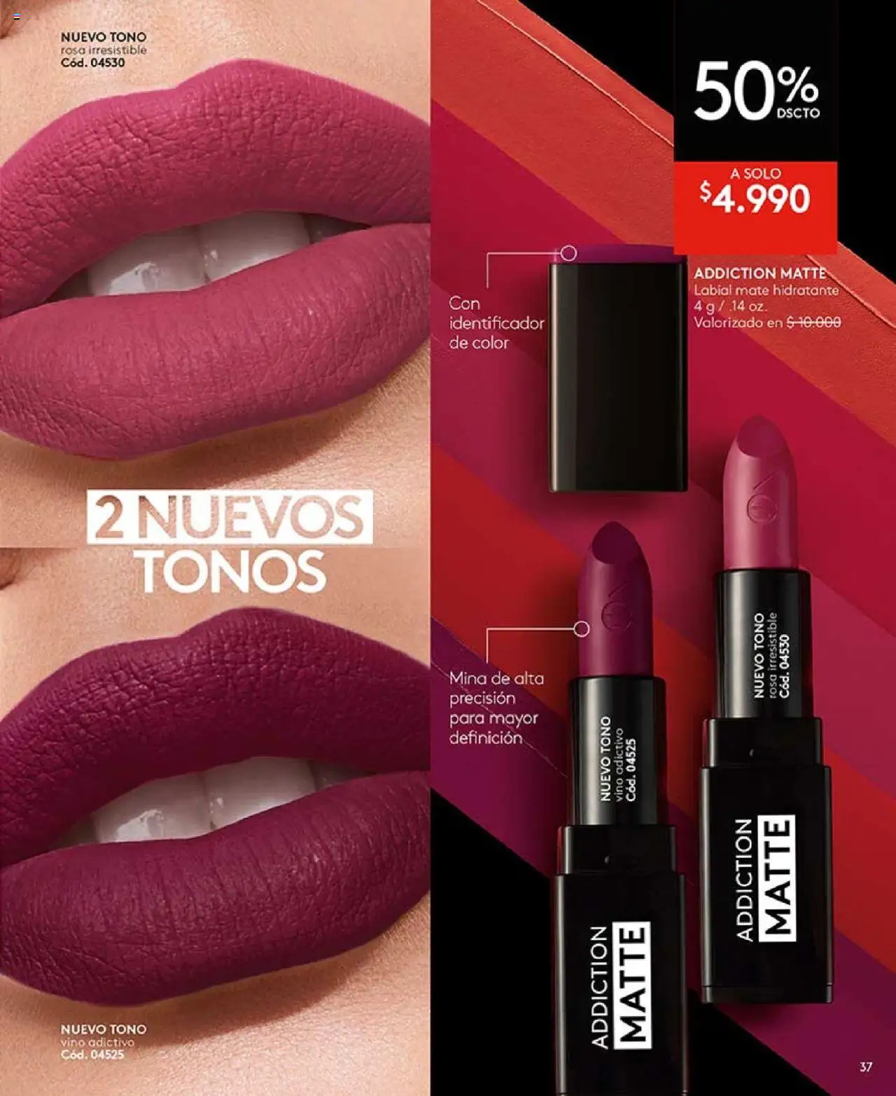 Catálogo Ésika Campaña 16 │ válido desde el 24.09.2025 | Página: 37 | Productos: Mate, Vino, Labial