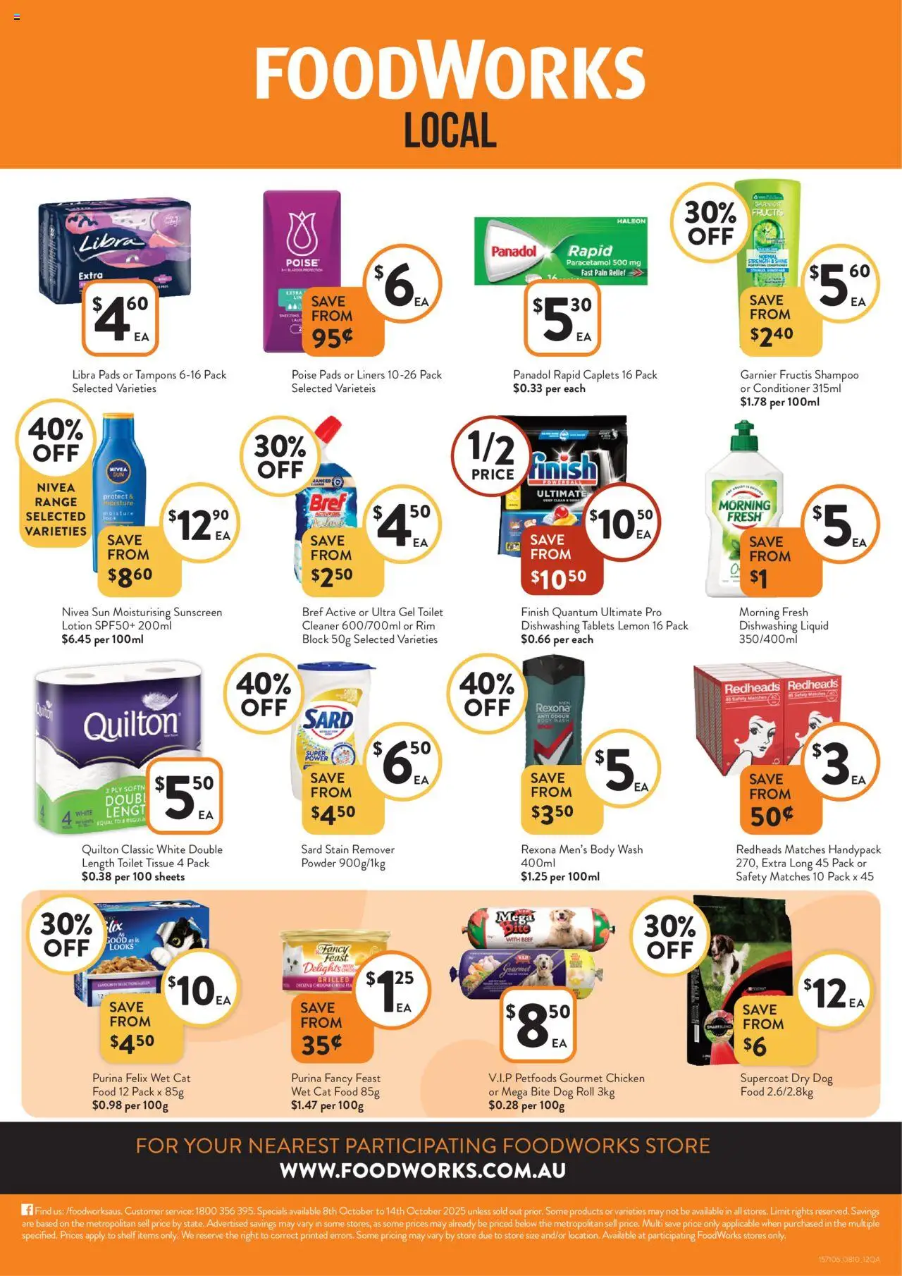 Foodworks catalogue - valid from 08.10.2025 | Page: 10 | Products: Shelf, Conditioner, Chicken, Tampons