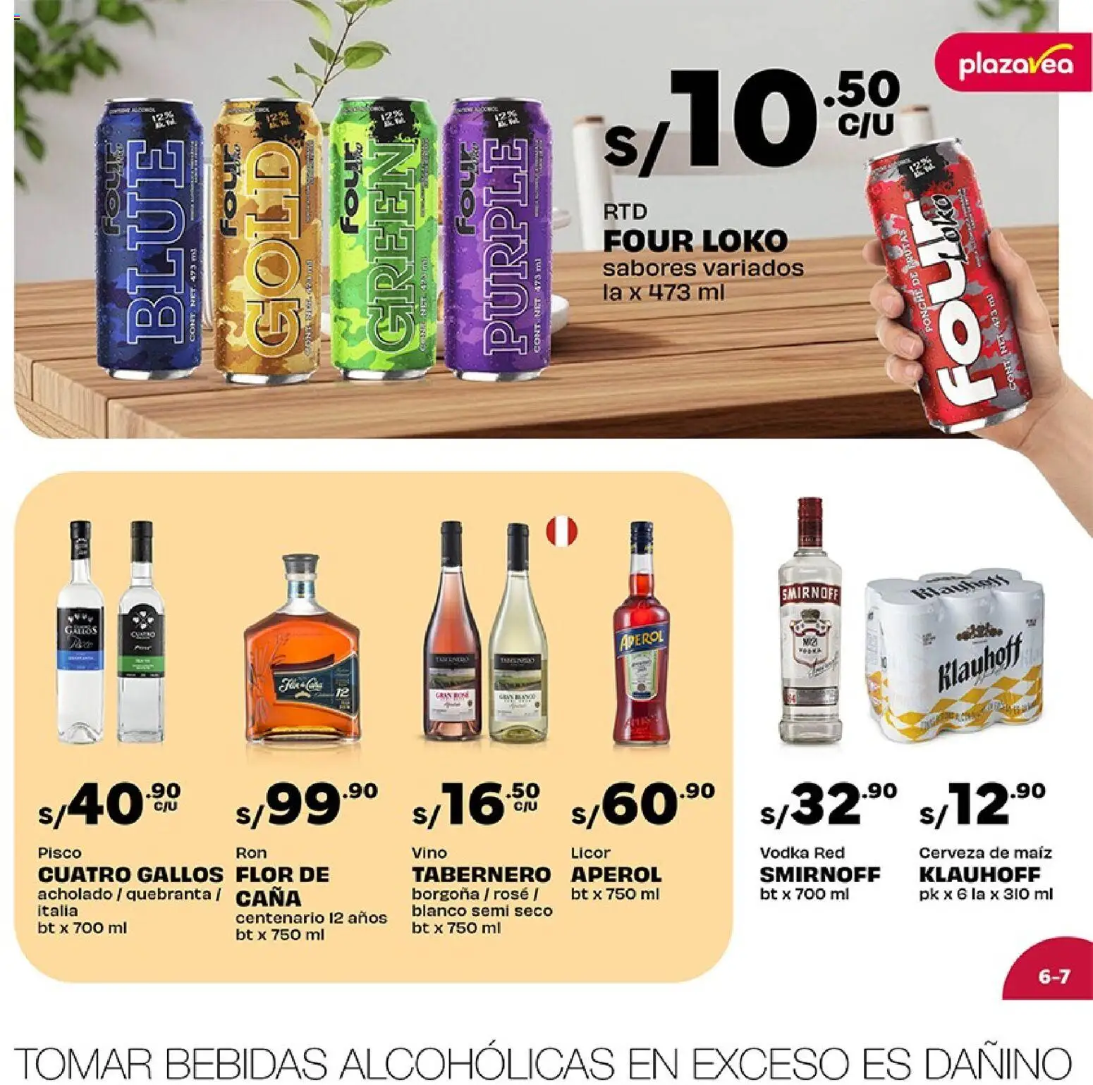 Catálogo Plaza Vea válido desde 02.01.2026 | Página: 7 | Productos: Vino, Cerveza, Vodka