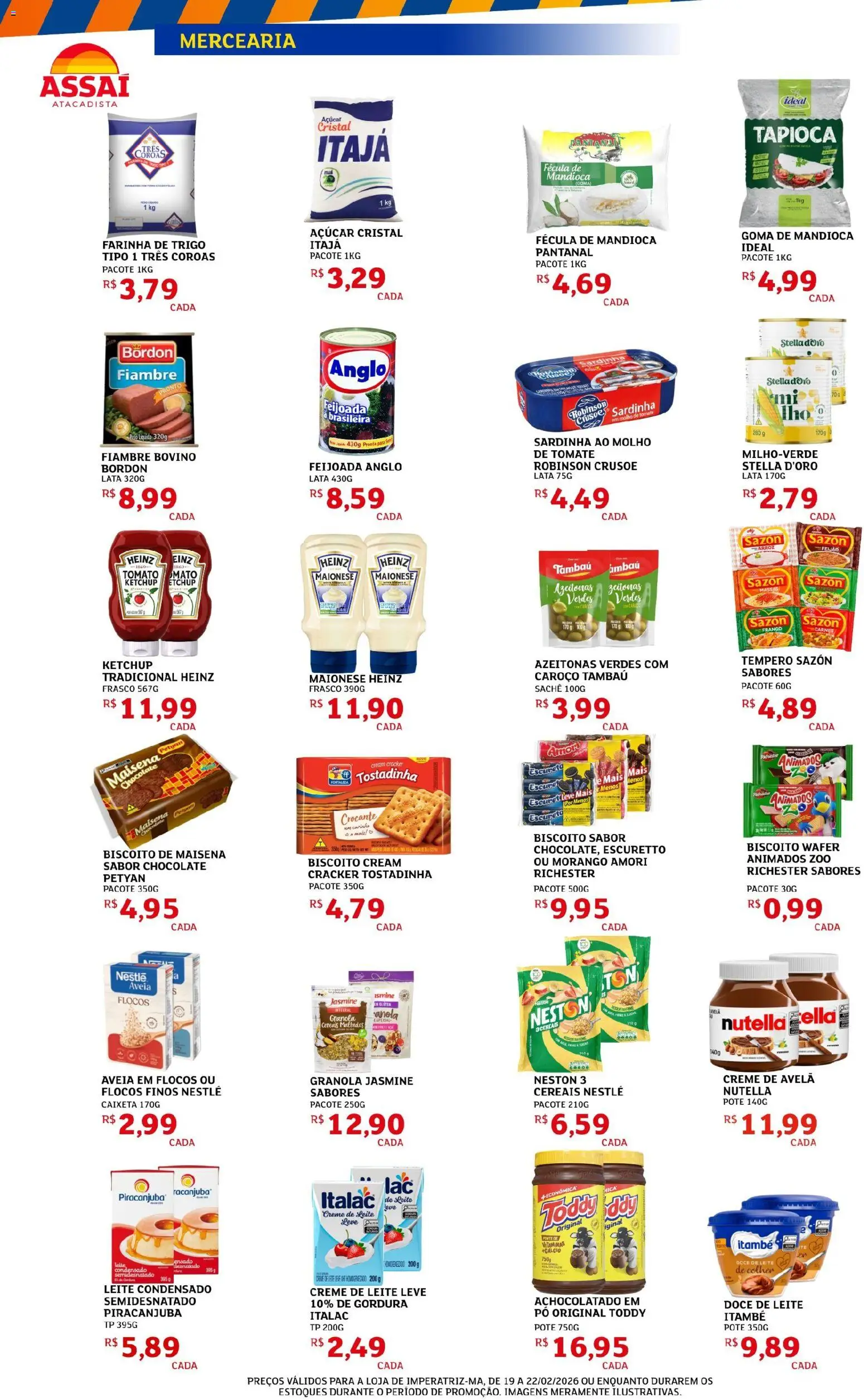 Assaí Atacadista Folheto - válido de 21.02.2026 | Página: 2 | Produtos: Cereais, Aveia, Creme de leite, Avelã