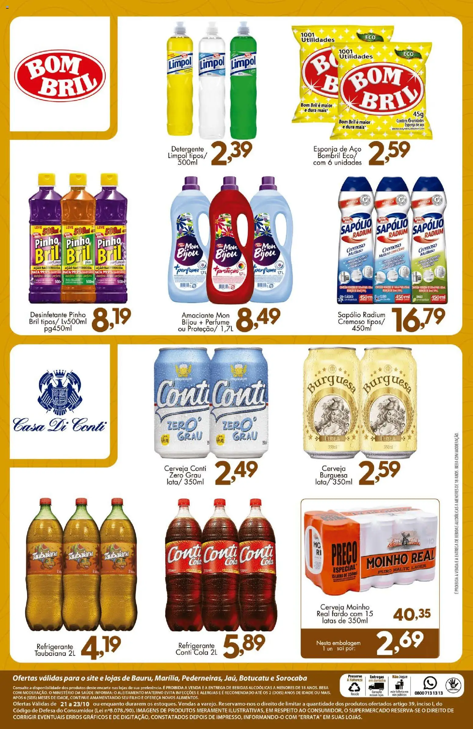Confiança Folheto - válido de 21.10.2025 | Página: 9 | Produtos: Perfume, Detergente, Cerveja, Desinfetante