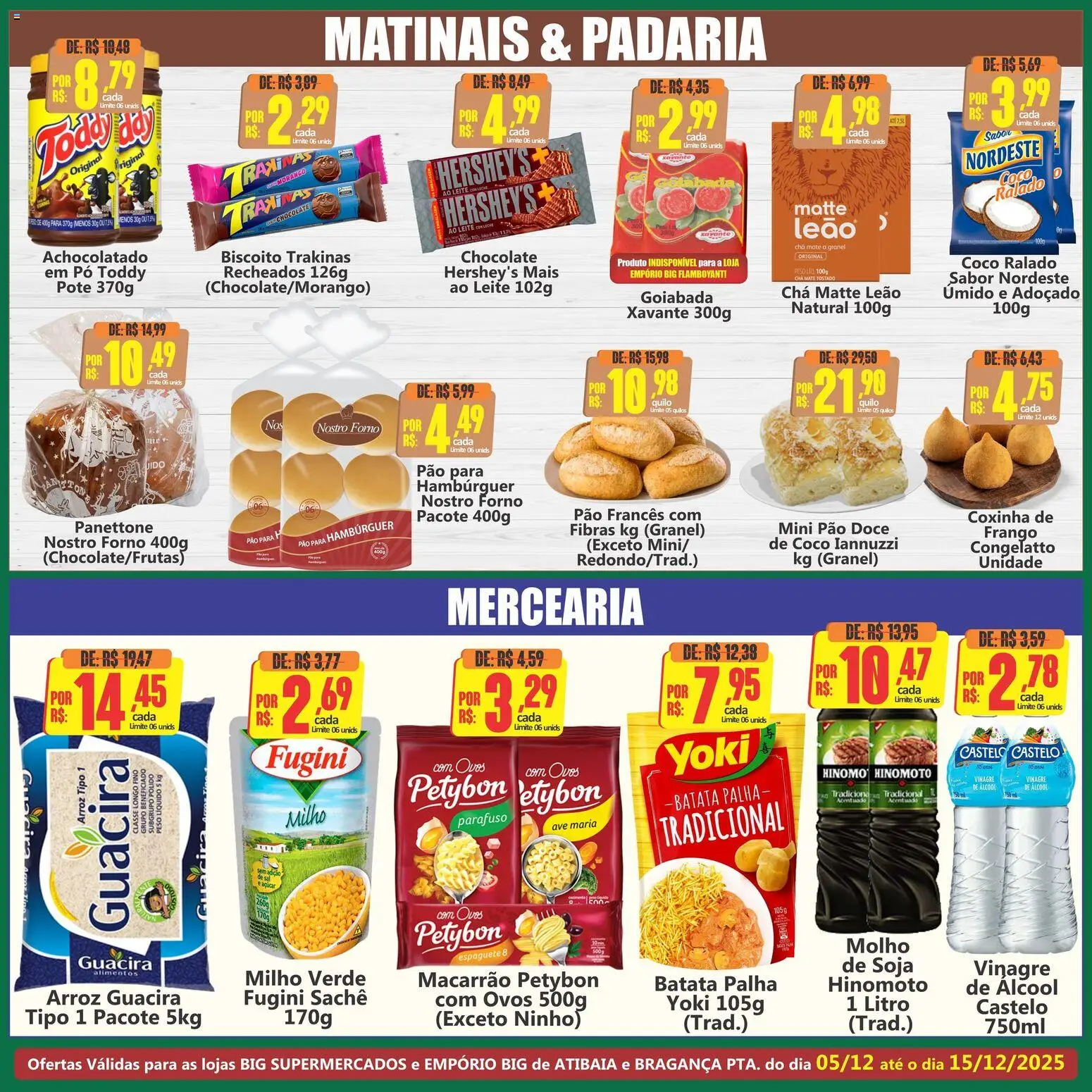 Big Supermercados Folheto - válido de 05.12.2025 | Página: 4 | Produtos: Coco, Vinagre, Ovos, Macarrão