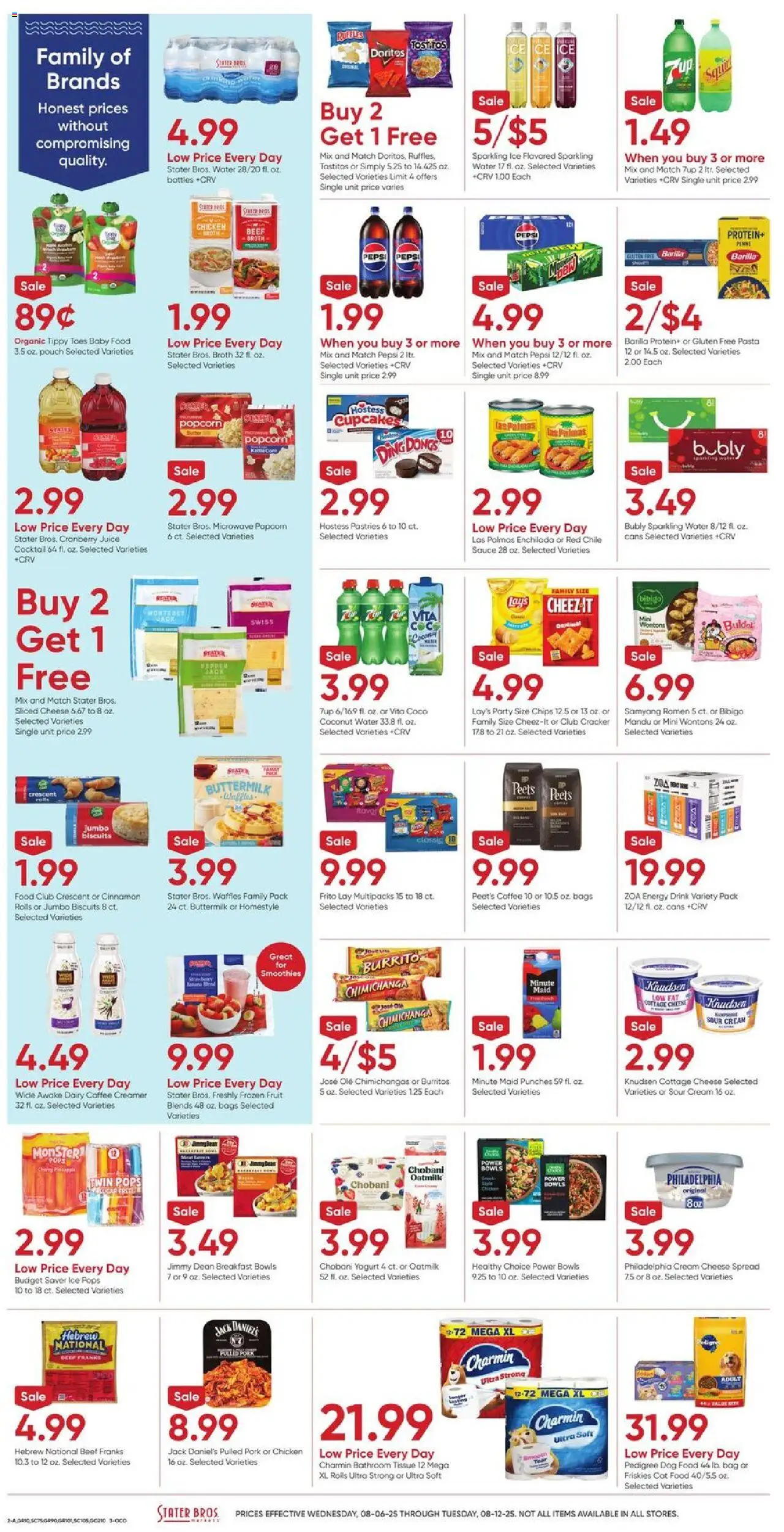 Stater Bros Weekly Ad - valid from 06.08.2025 | Page: 2 | Products: Microwave, Cream, Water, Sauce