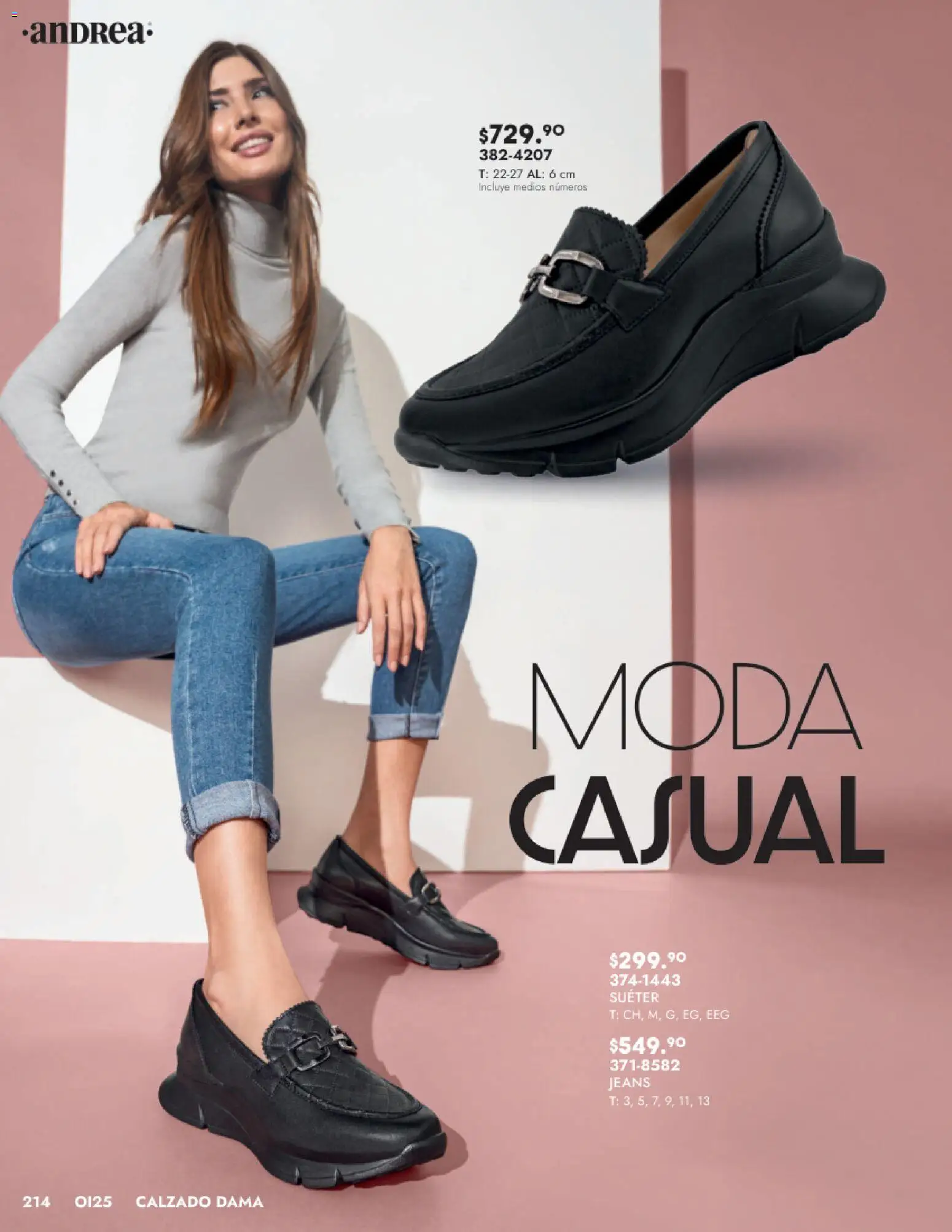 Nuevas ofertas de Andrea válidas en toda la República Mexicana desde el 24.08.2025. ¡Encuentra las mejores ofertas en Andrea - Catálogo Calzado Dama! | Página: 214 | Productos: Suéter