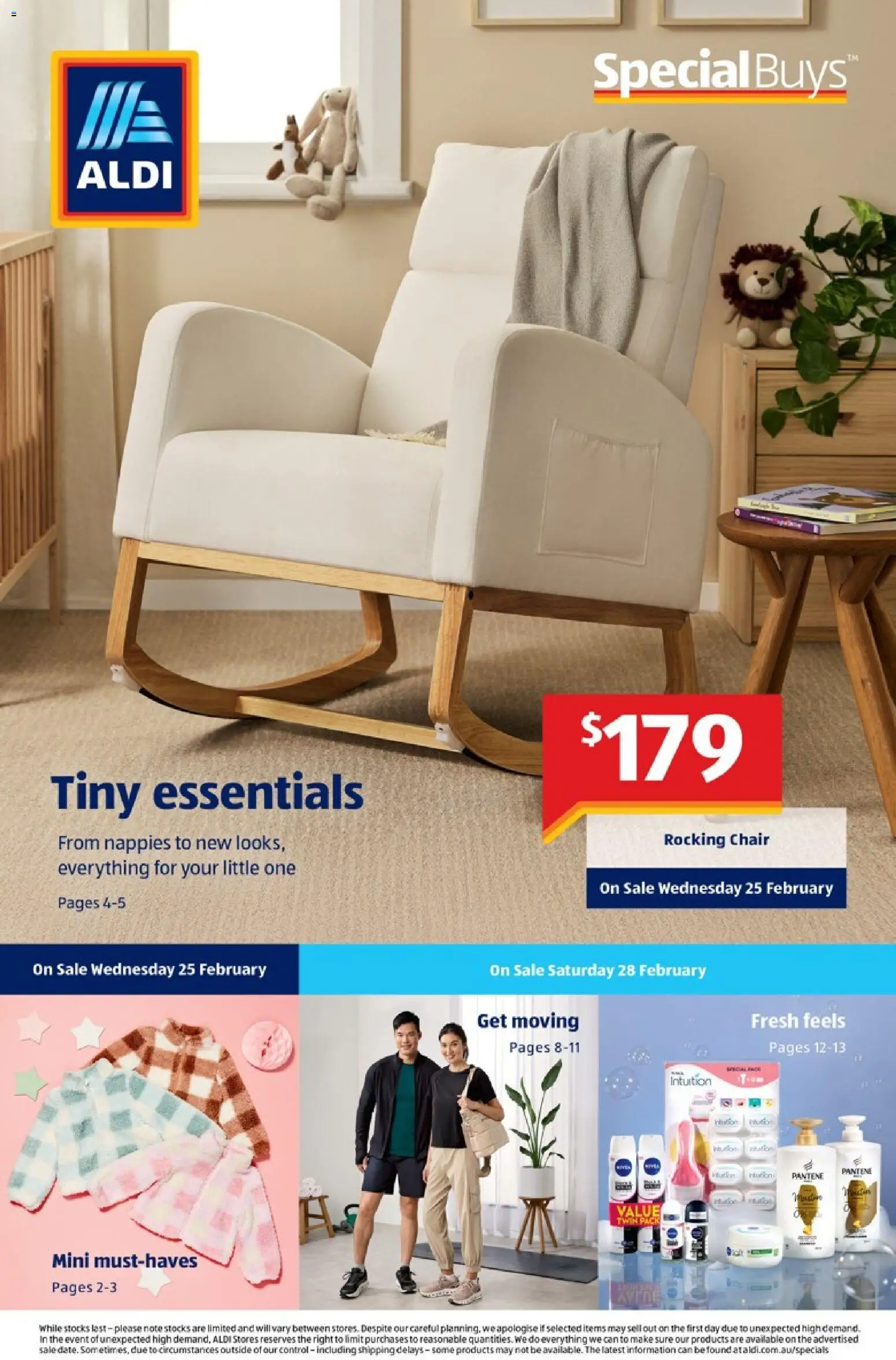 Aldi catalogue - valid from 25.02.2026 | Page: 1 | Products: Chair, Nappies