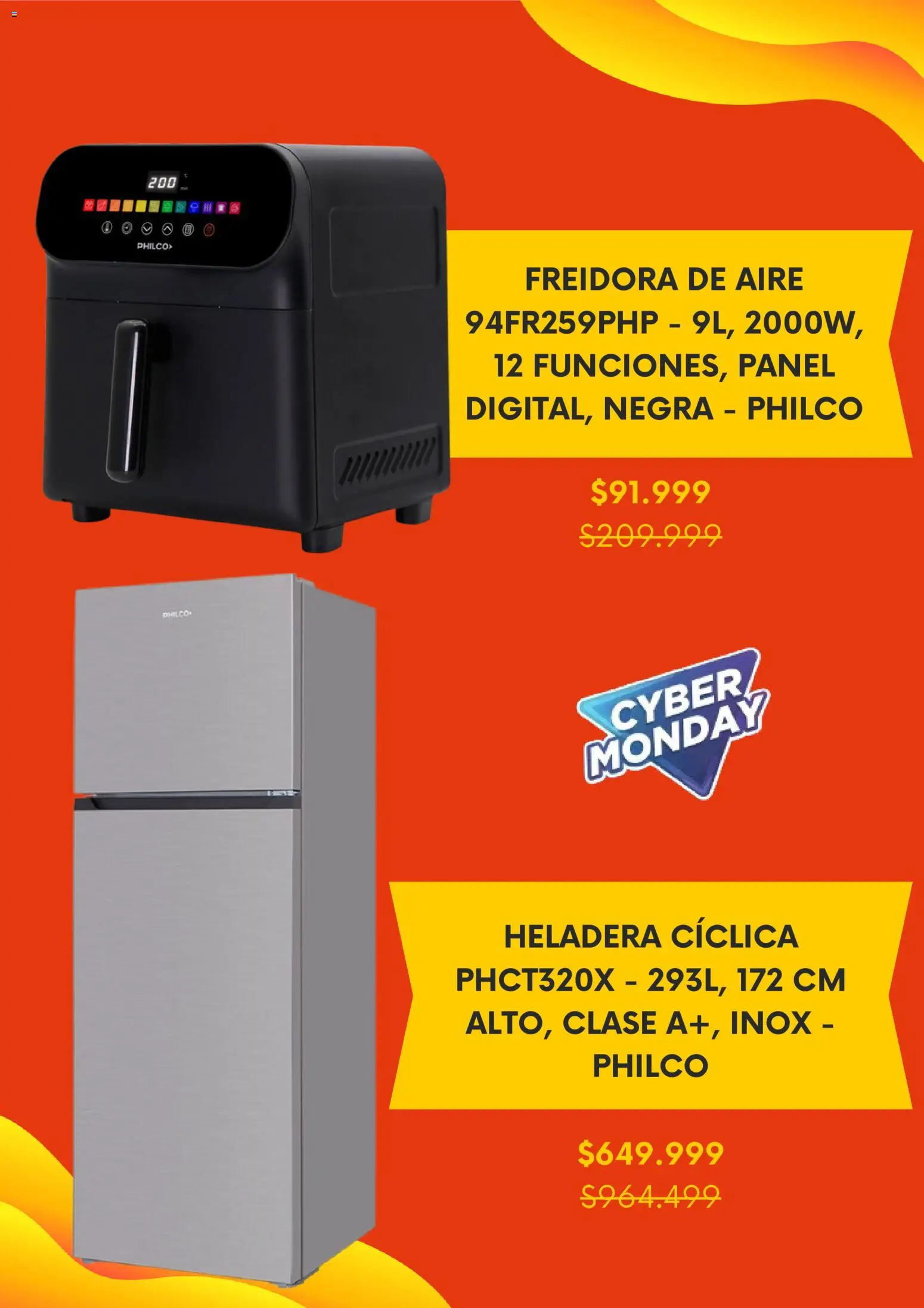 Megatone Cyber Monday │ válido desde el 03.11.2025 | Página: 3 | Productos: Freidora, Heladera, Freidora de aire