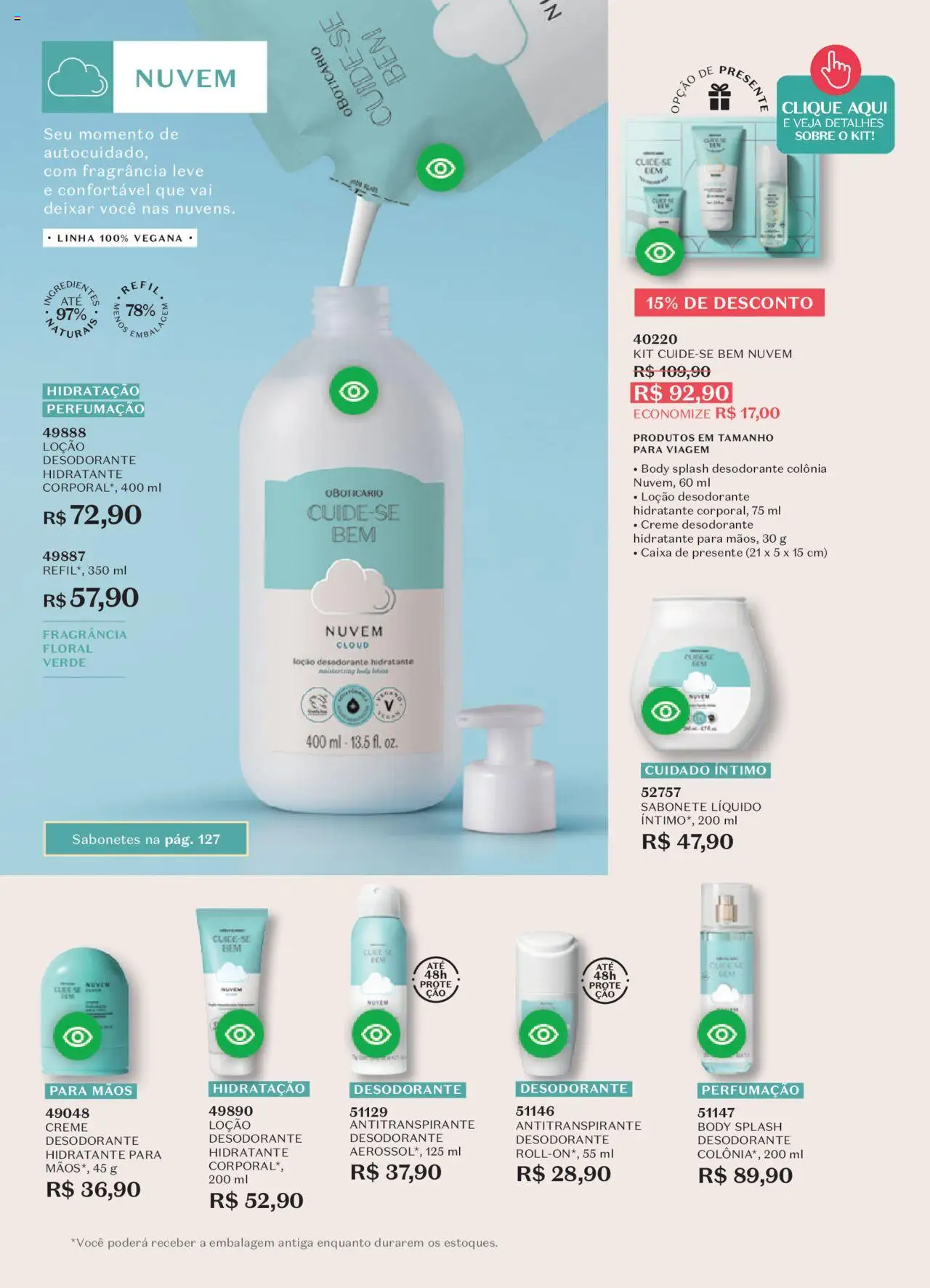 O Boticário Folheto - válido de 22.09.2025 | Página: 133 | Produtos: Desodorante, Sabonete, Body, Sabonete líquido