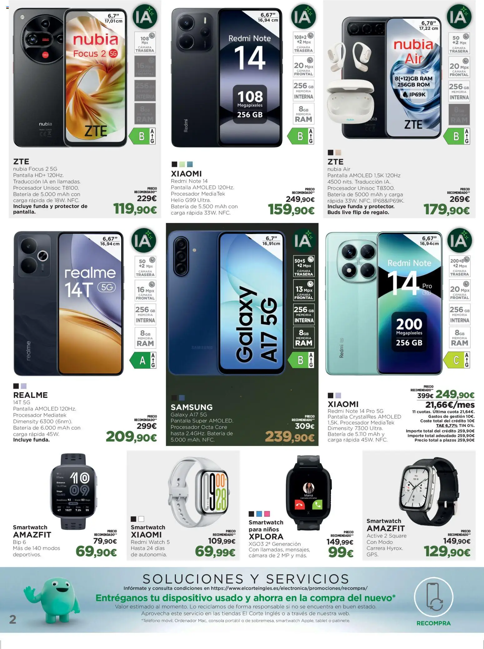 Nuevas ofertas de El Corte Inglés válidas en toda la República Mexicana desde el 26.12.2025. ¡Encuentra las mejores ofertas en El Corte Inglés catálogo Los Tecnoprecios! | Página: 2 | Productos: Tablet, Cámara, Funda, Batería