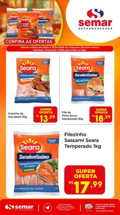 Semar Supermercado ofertas Seara  - Pré-Visualização do folheto da loja Semar Supermercado, válido de 03.04.2026