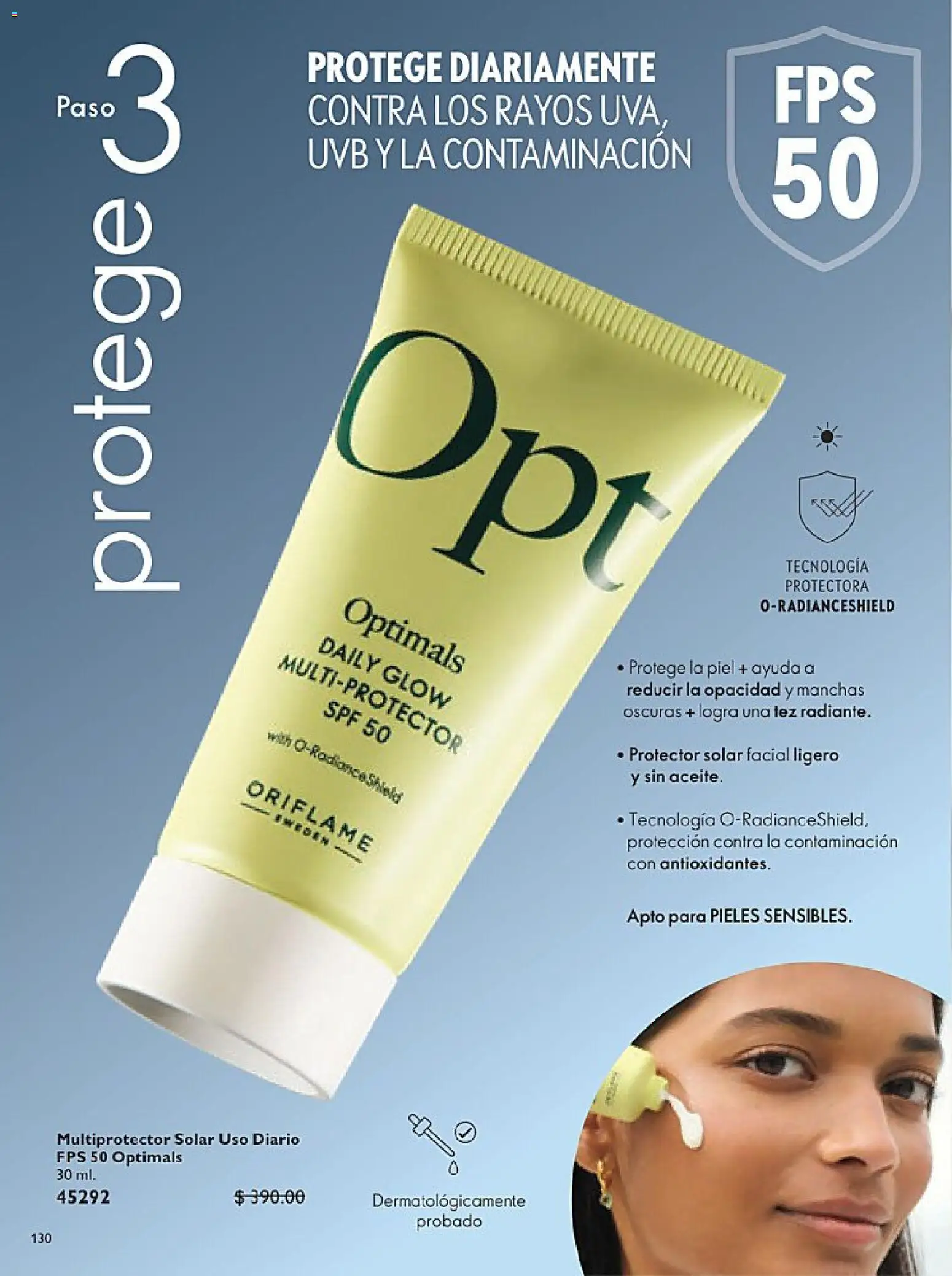 Nuevas ofertas de Oriflame válidas en toda la República Mexicana desde el 24.01.2026. ¡Encuentra las mejores ofertas en Oriflame campaña 2 2026! | Página: 130 | Productos: Aceite, Protector solar