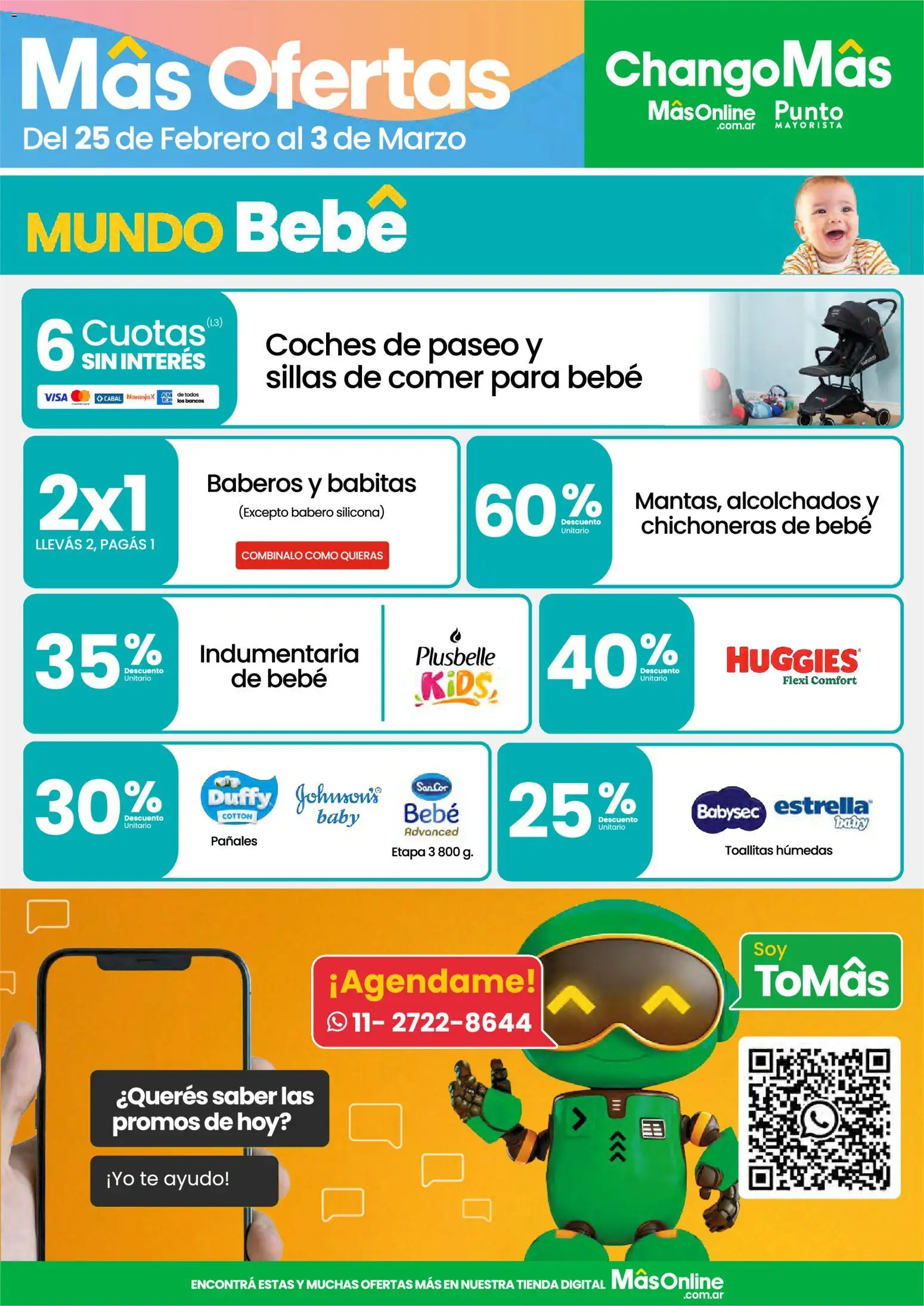 Changomas ofertas │ válido desde el 25.02.2026 | Página: 9 | Productos: Toallitas húmedas, Té, Pañales