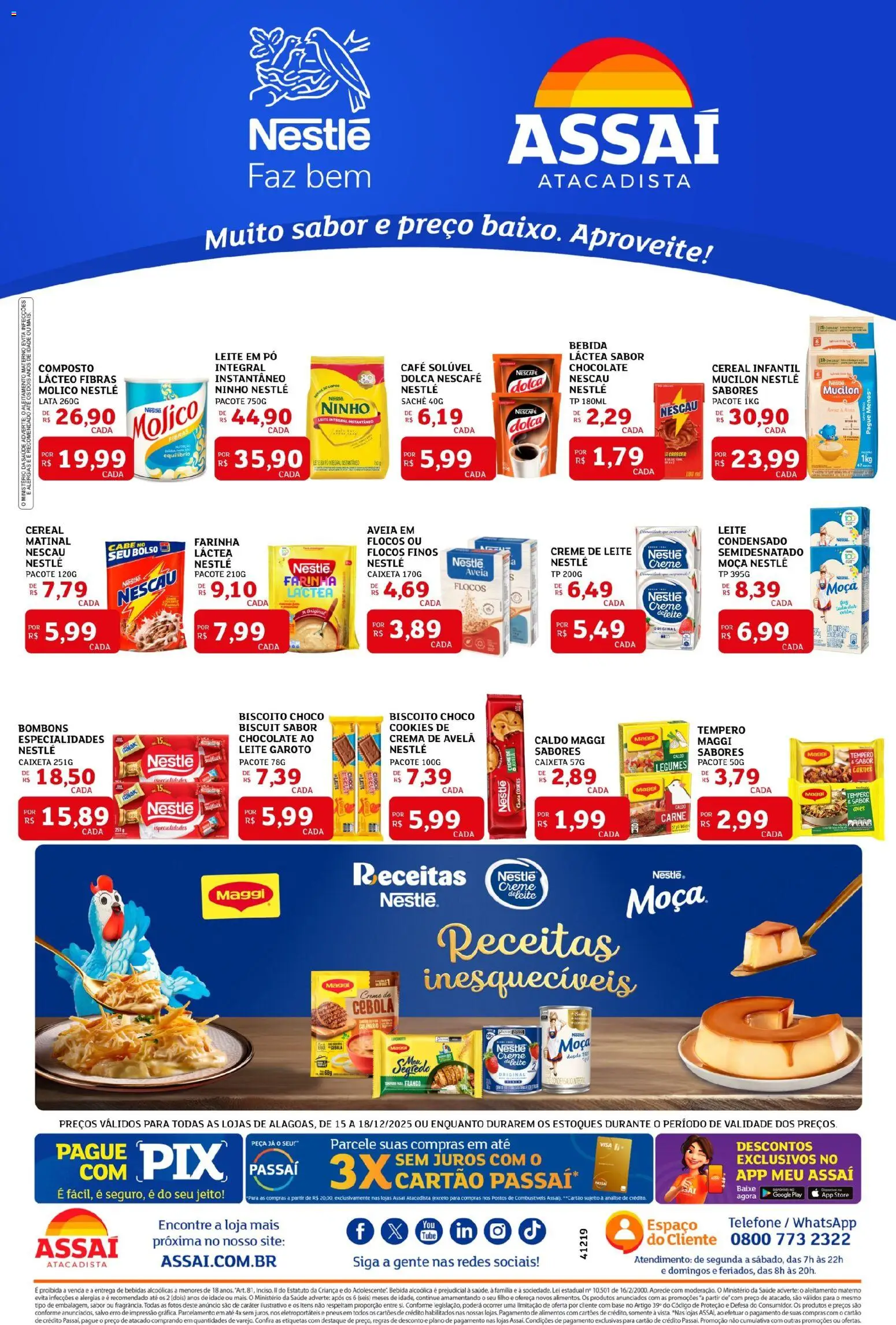 Assaí Atacadista Folheto - válido de 15.12.2025 | Página: 3 | Produtos: Cebola, Base, Flocos, Mucilon