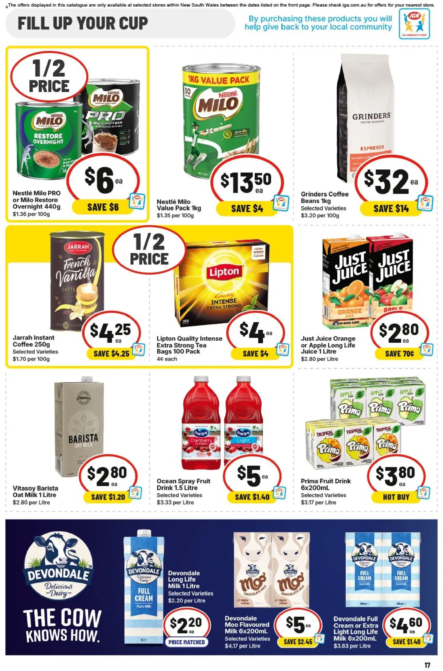 IGA catalogue - valid from 28.01.2026 | Page: 13 | Products: Milk, Dairy, Tea, Cream