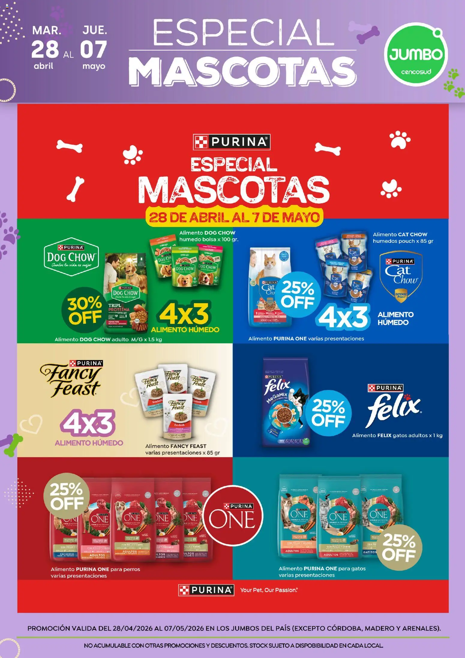 Jumbo - Especial Mascotas | Jumbo │ válido desde el 28.04.2026 | Página: 1 | Productos: Bolsa, Pollo