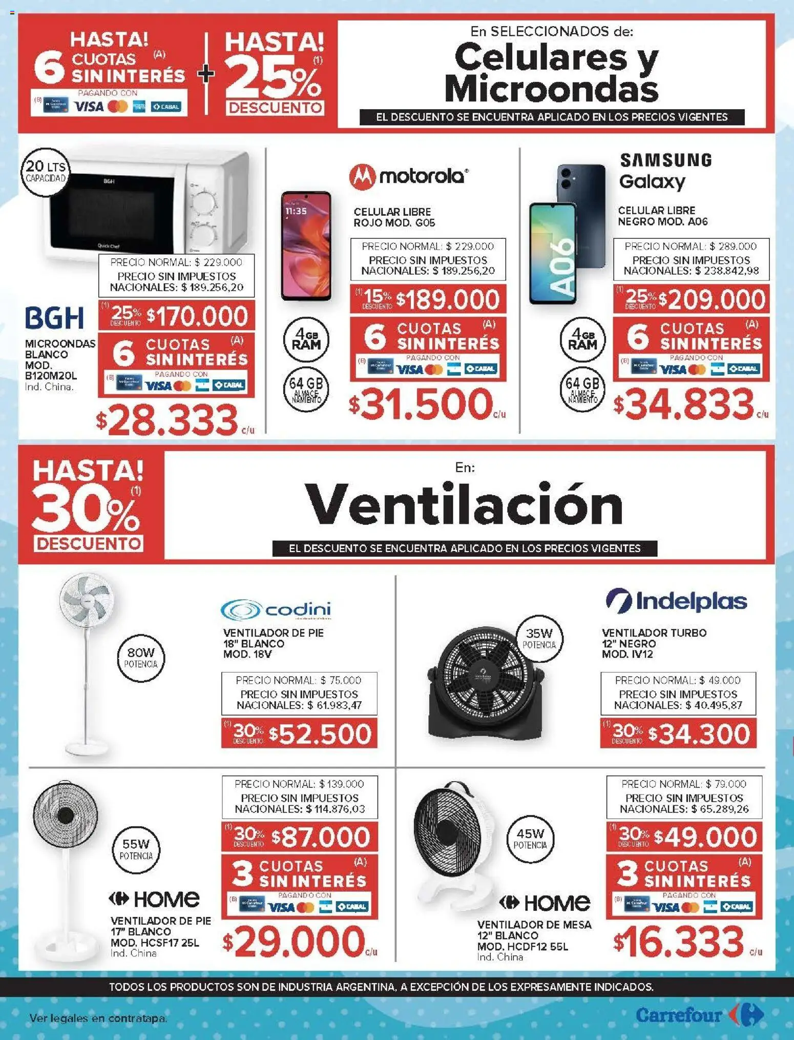 Carrefour ofertas │ válido desde el 13.01.2026 | Página: 30 | Productos: Ventilador, Mesa, Microondas