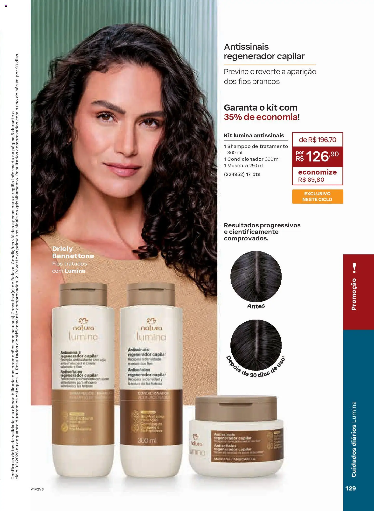 Natura Folheto - válido de 13.01.2026 | Página: 129 | Produtos: Shampoo, Condicionador, Sérum