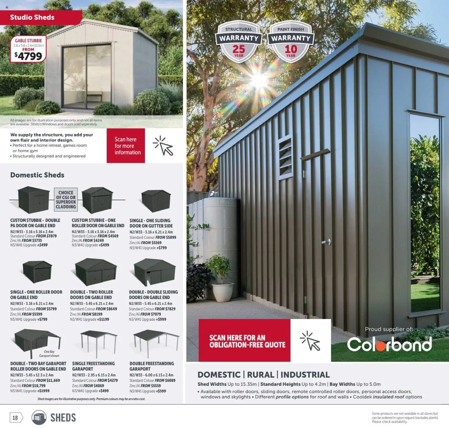 Stratco catalogue - valid from 23.01.2026 | Page: 18 | Products: Door, Shed, Domestic
