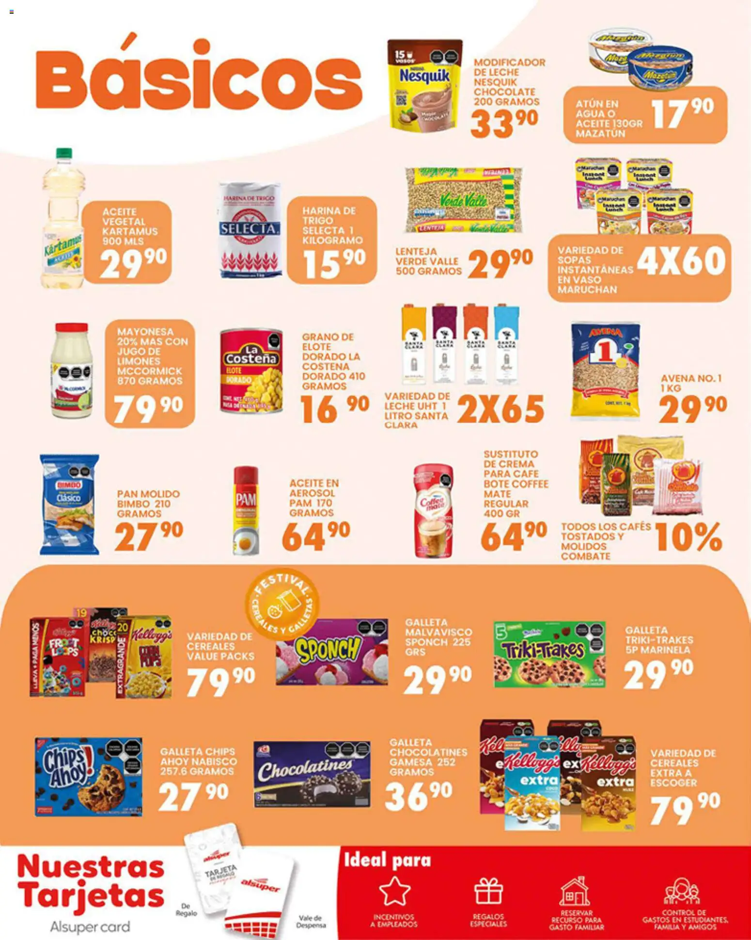 Nuevas ofertas de Alsuper válidas en toda la República Mexicana desde el 17.03.2026. ¡Encuentra las mejores ofertas en Alsuper folleto Laguna! | Página: 6 | Productos: Harina, Atún, Café, Cereales