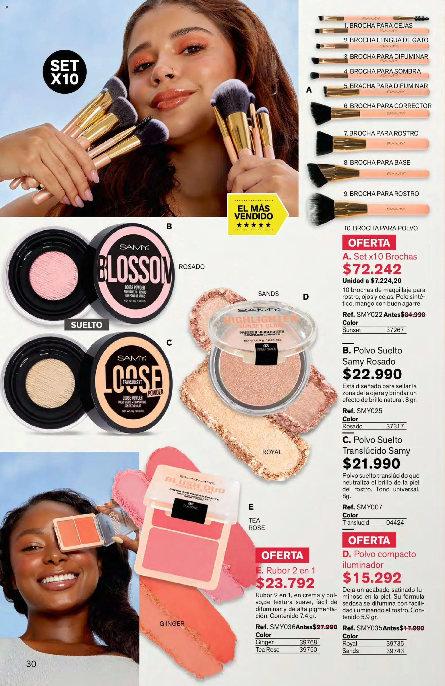 Leonisa revista - valida desde el 16.03.2026 | Página: 30 | Productos: Polvo compacto, Rubor, Mango, Sombra