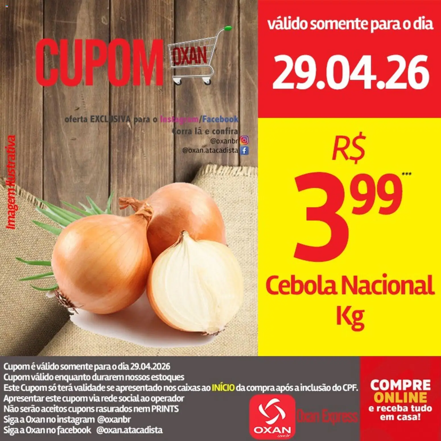 Oxan Atacadista Folheto - válido de 29.04.2026 | Página: 18 | Produtos: Cebola