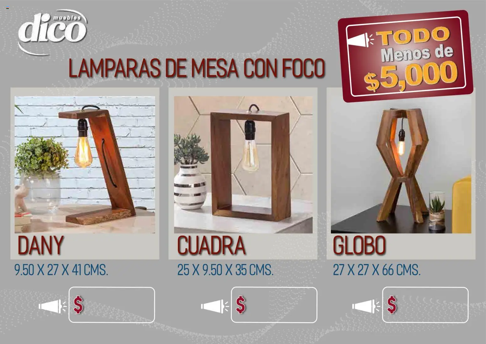 Nuevas ofertas de Muebles Dico válidas en toda la República Mexicana desde el 09.04.2026. ¡Encuentra las mejores ofertas en Muebles Dico catálogo Todo menos de 5000 Pacifico! | Página: 78 | Productos: Mesa, Foco