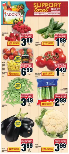Adonis flyer valid from 24.07.2025 | Page: 3 | Products: Strawberries, Cucumbers, Basket, Tomatoes
