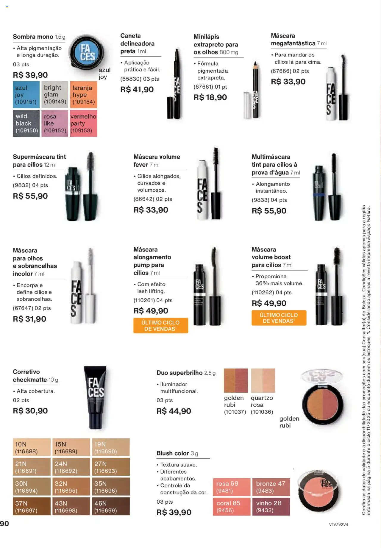 Natura Folheto - válido de 15.06.2025 | Página: 90 | Produtos: Blush, Caneta, Revista, Iluminador