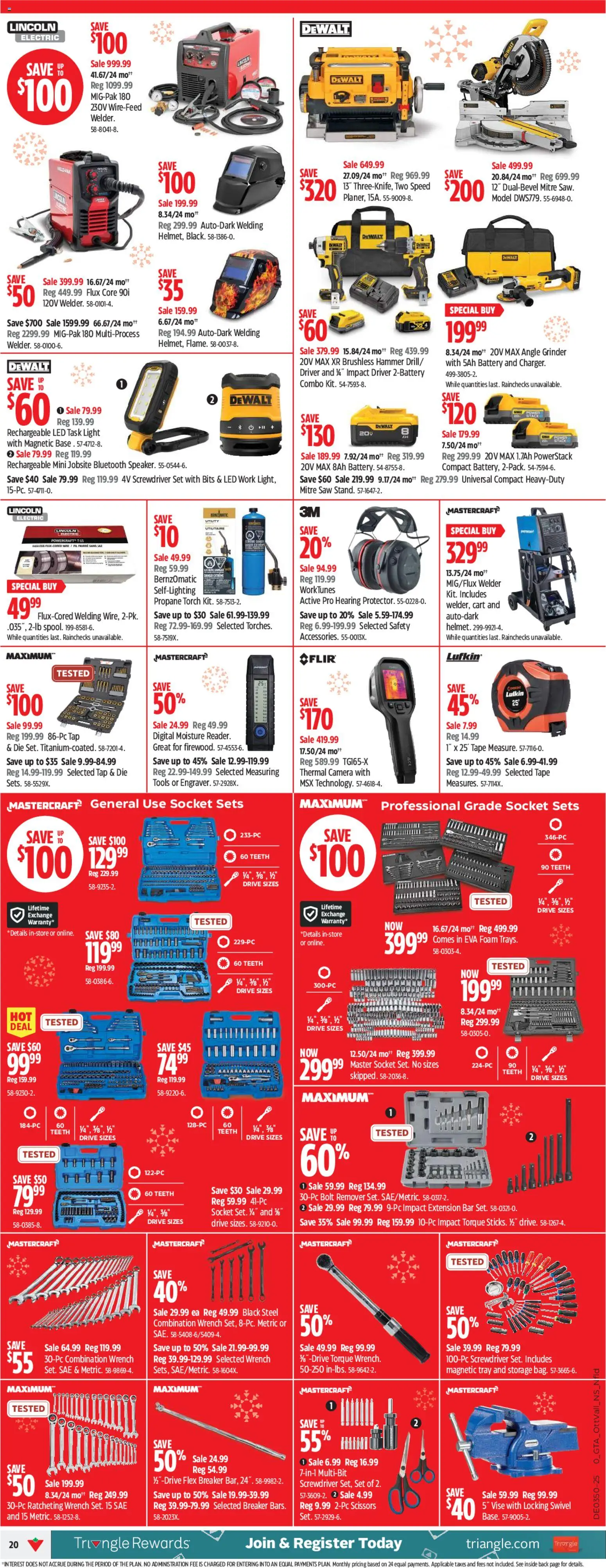 Canadian Tire flyer valid from 04.12.2025 | Page: 22 | Products: Camera, Grinder, Socket, Battery