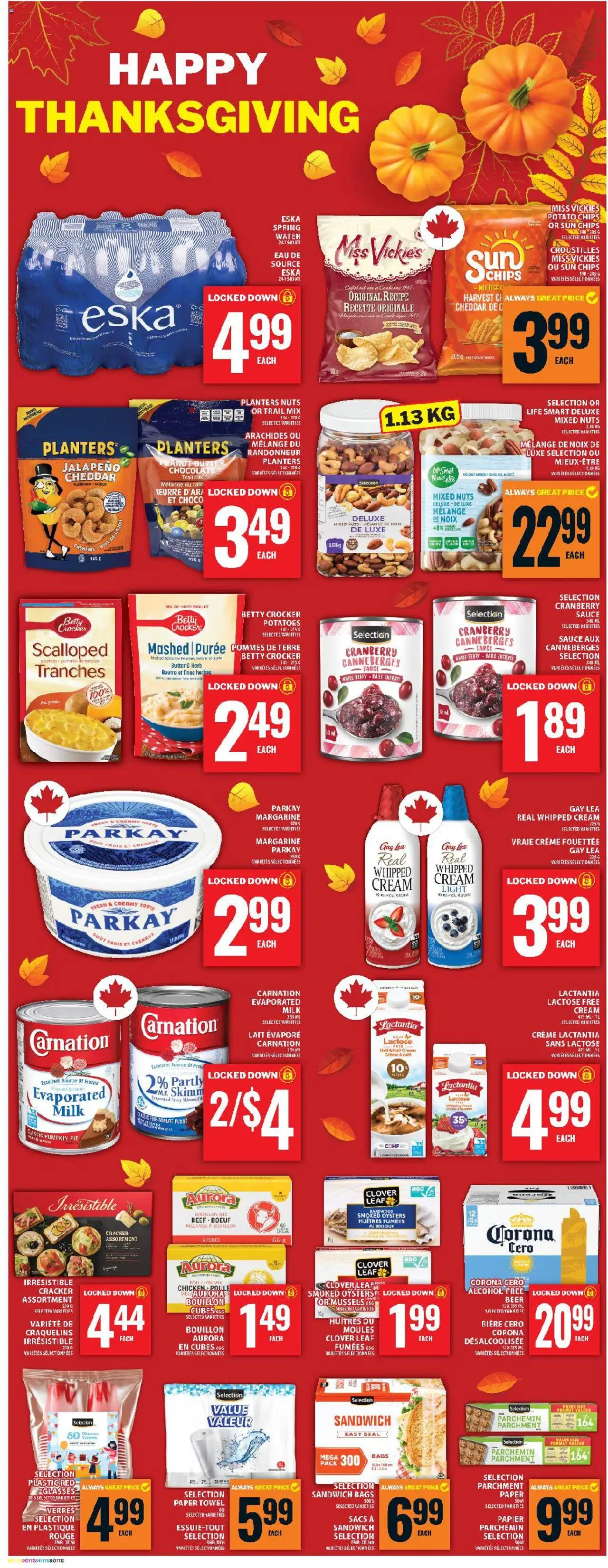 Food Basics flyer valid from 02.10.2025 | Page: 10 | Products: Cream, Potatoes, Chocolate, Pumpkin