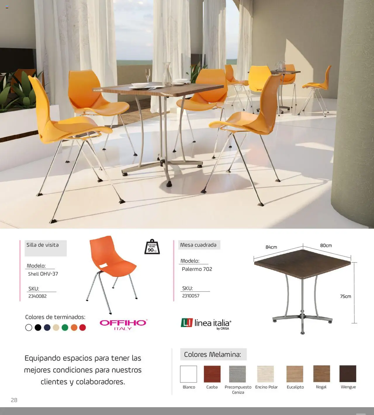 Nuevas ofertas de Ofix válidas en toda la República Mexicana desde el 17.08.2025. ¡Encuentra las mejores ofertas en Ofix - Catálogo Espacios! | Página: 28 | Productos: Silla, Mesa