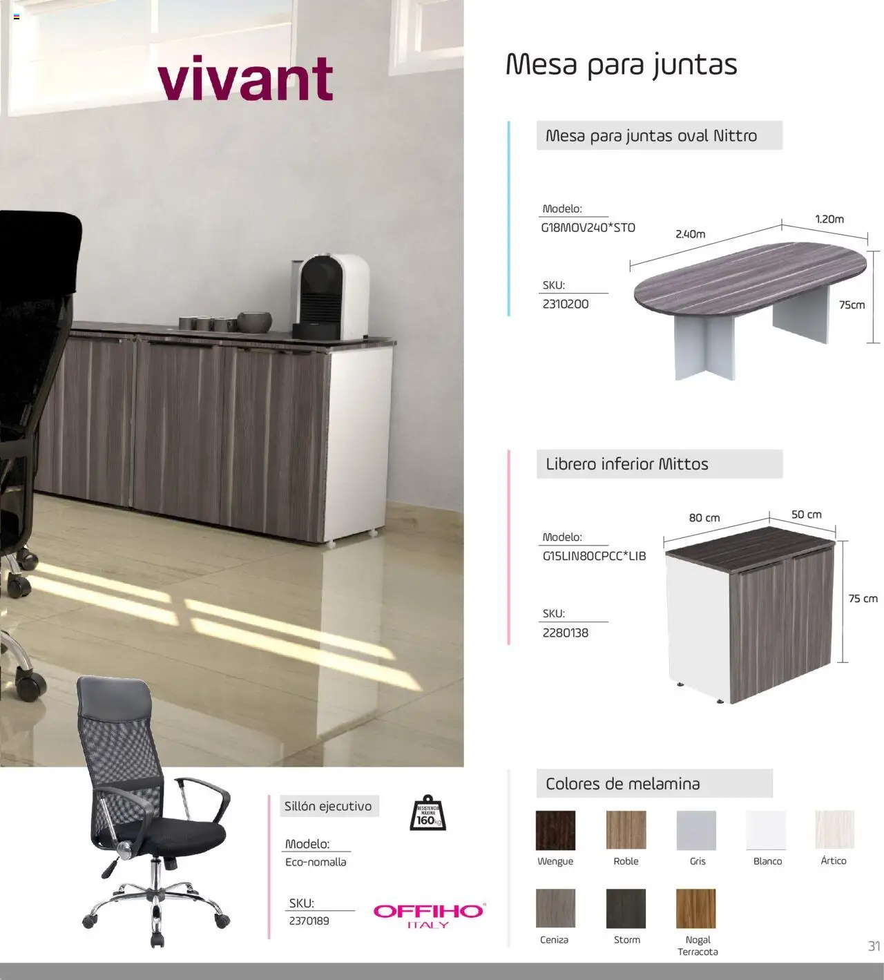 Nuevas ofertas de Ofix válidas en toda la República Mexicana desde el 17.08.2025. ¡Encuentra las mejores ofertas en Ofix - Catálogo Espacios! | Página: 31 | Productos: Sillón, Mesa