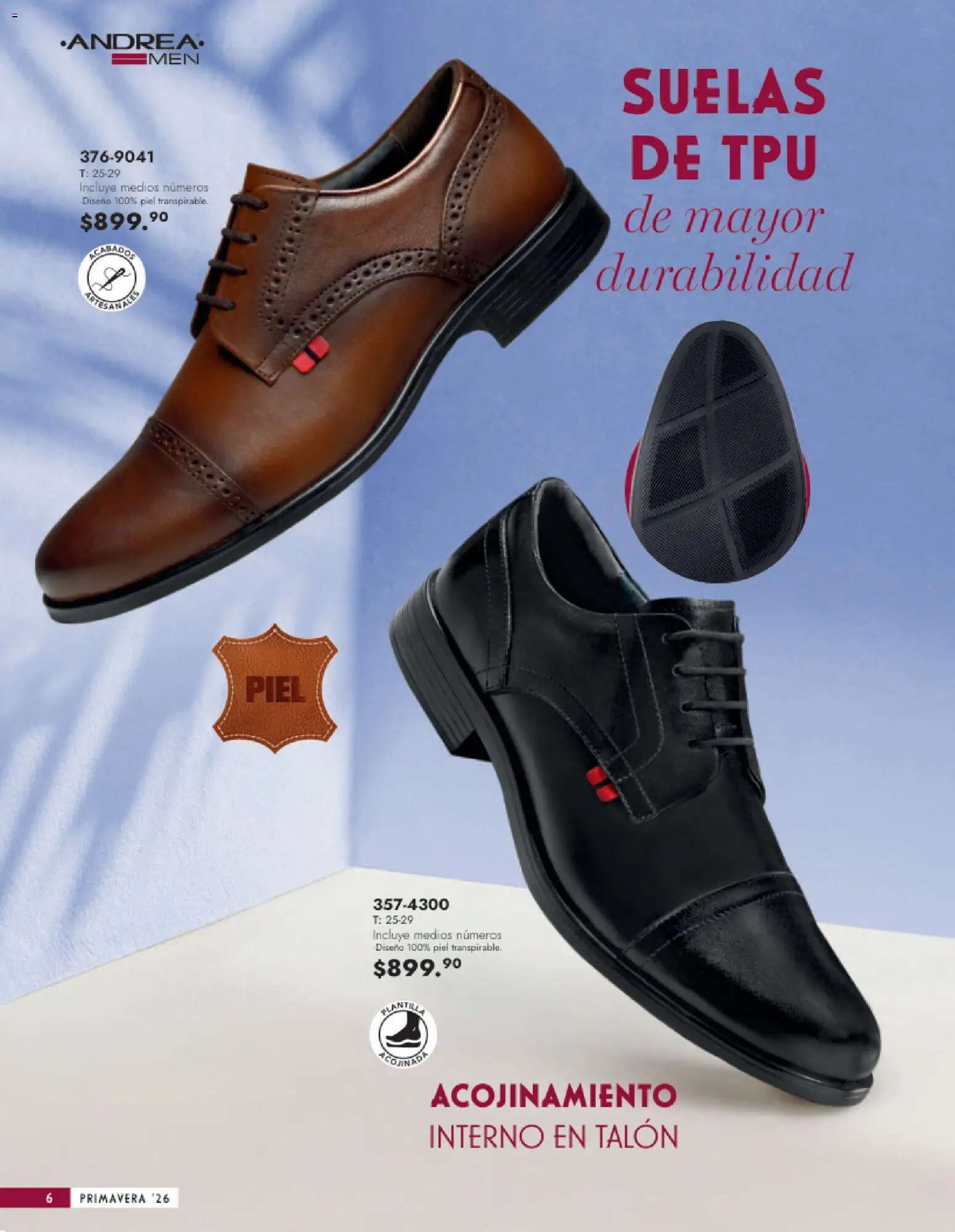 Nuevas ofertas de Andrea válidas en toda la República Mexicana desde el 25.01.2026. ¡Encuentra las mejores ofertas en Andrea catálogo Calzado Caballero! | Página: 6